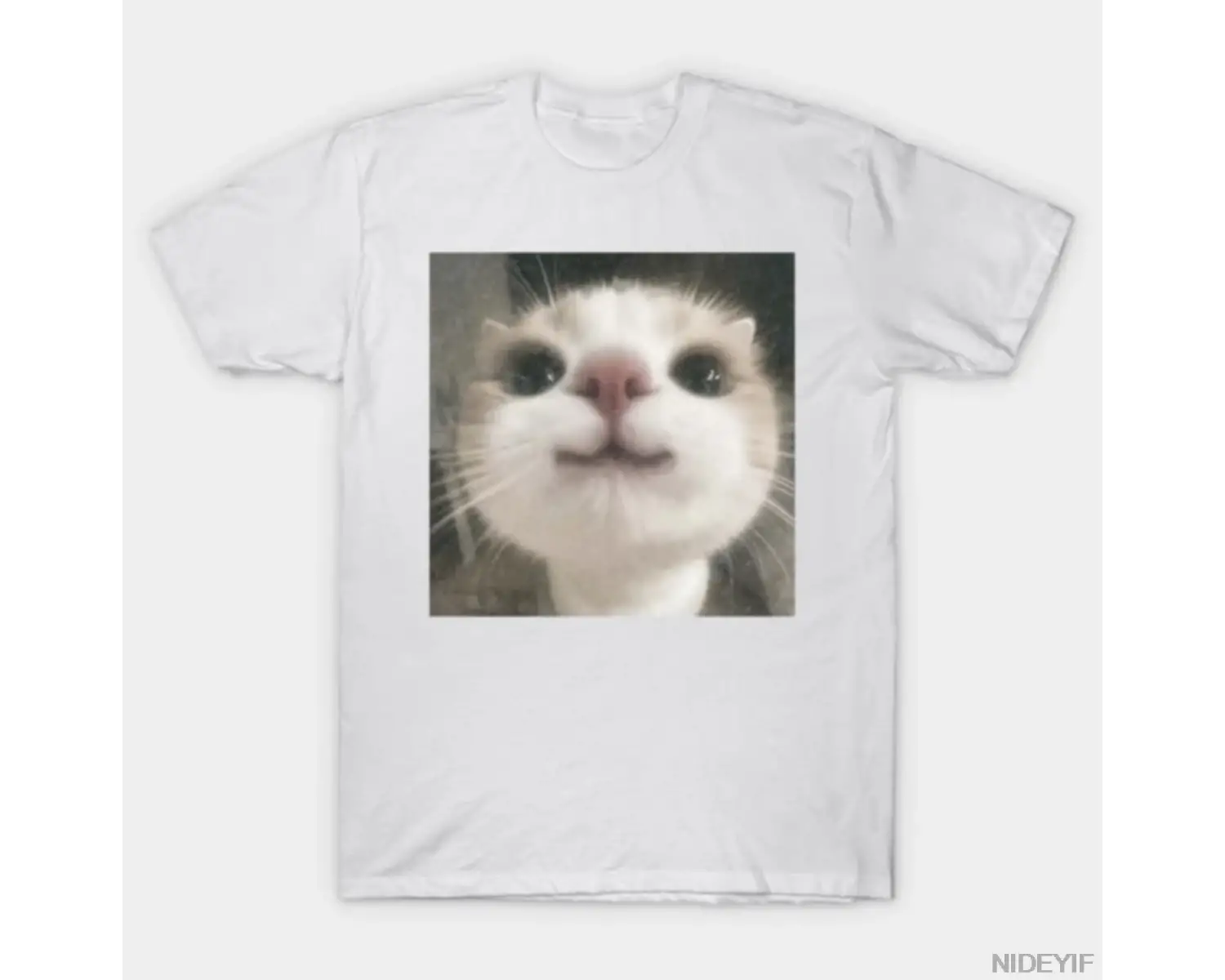 Komik Sevimli Kedi Meme T-shirt Erkekler Kadınlar Için % 100% Pamuk T Shirt Kısa Kollu Üstler