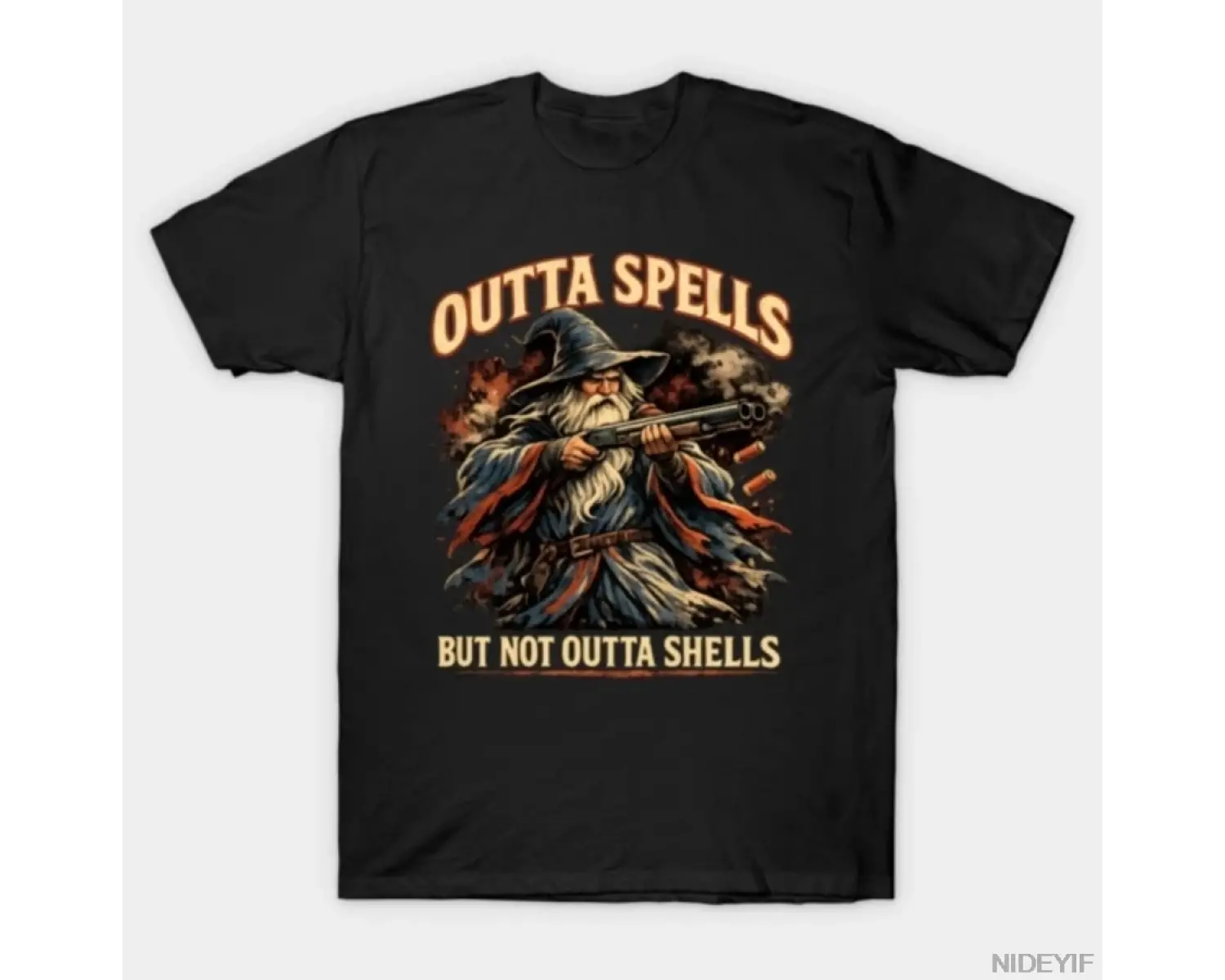 Komik Sihirbaz Büyülerden Çıkıyor Tasarım T-shirt Erkekler Kadınlar Için % 100% Pamuk T Shirt