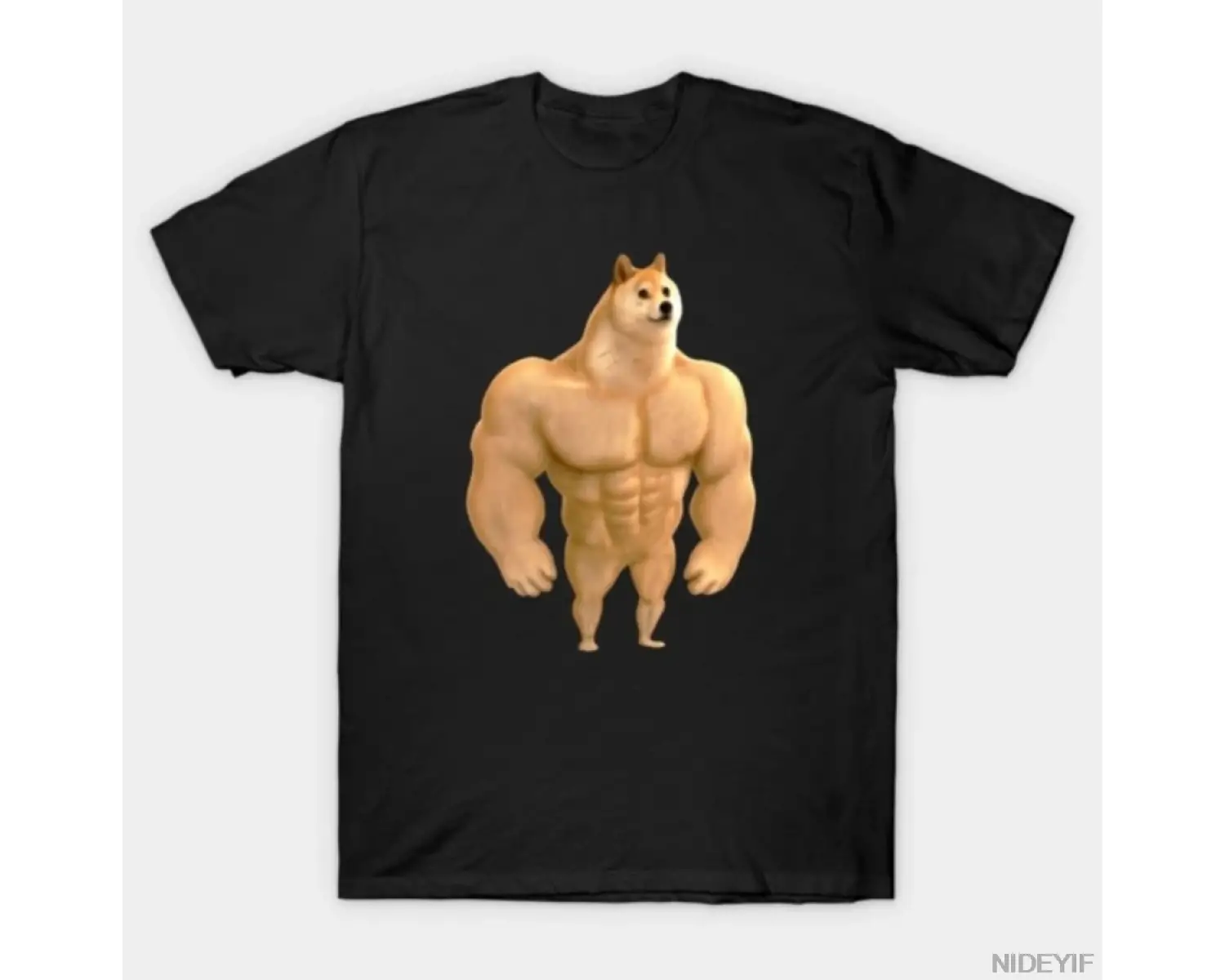 Komik Swole Doge Shiba Inu Meme T-shirt Erkekler Kadınlar Için % 100% Pamuk T Shirt Kısa Koll