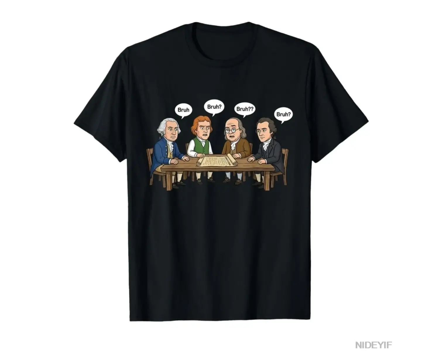 Komik Tarih Öğretmeni Kurucu Babalar Tarihsel Mizah T-shirt Erkekler Kadınlar Için % 100% Pam