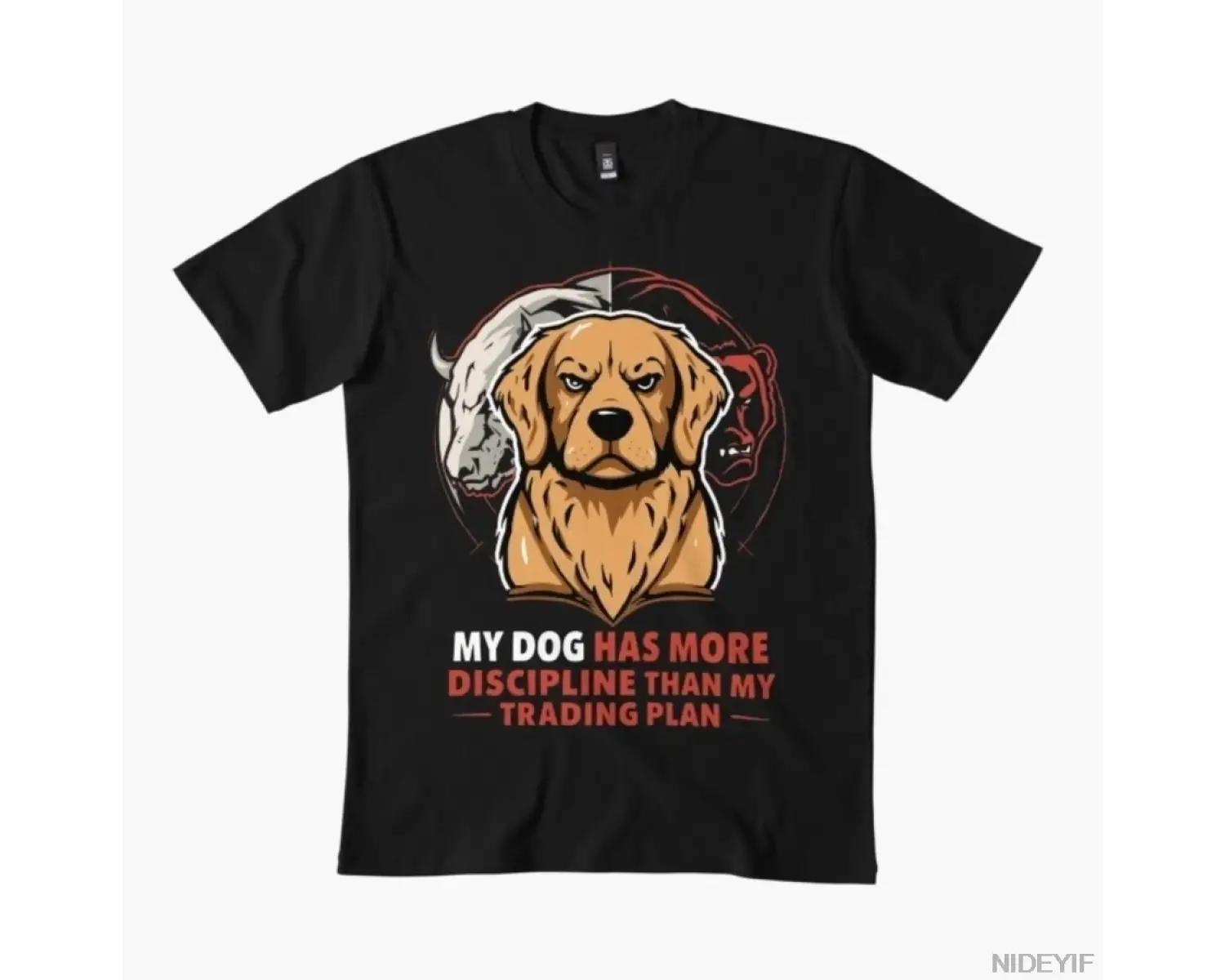 Köpeğim Ticaret Planımından Daha Disiplinli Tutarlıdır Erkek Kadın Tişörtleri %100 Pamuklu Ti