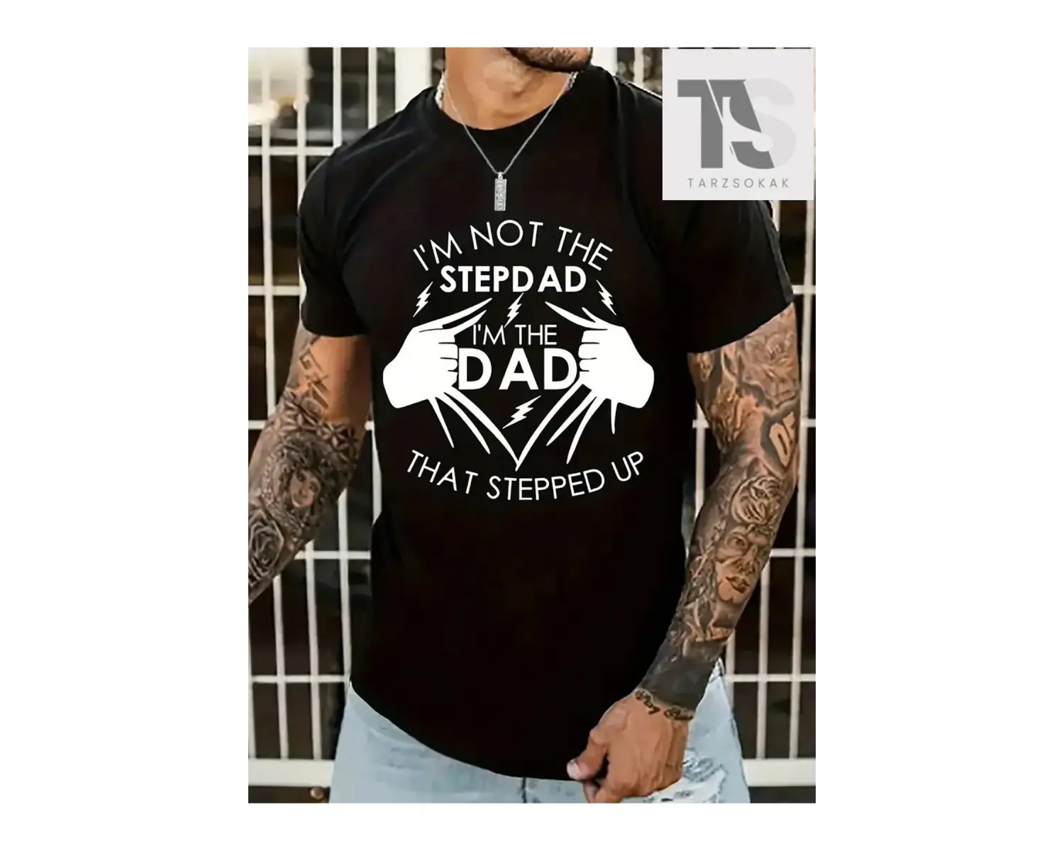 Köpek Baskılı Kısa Kollu Erkek Tişört