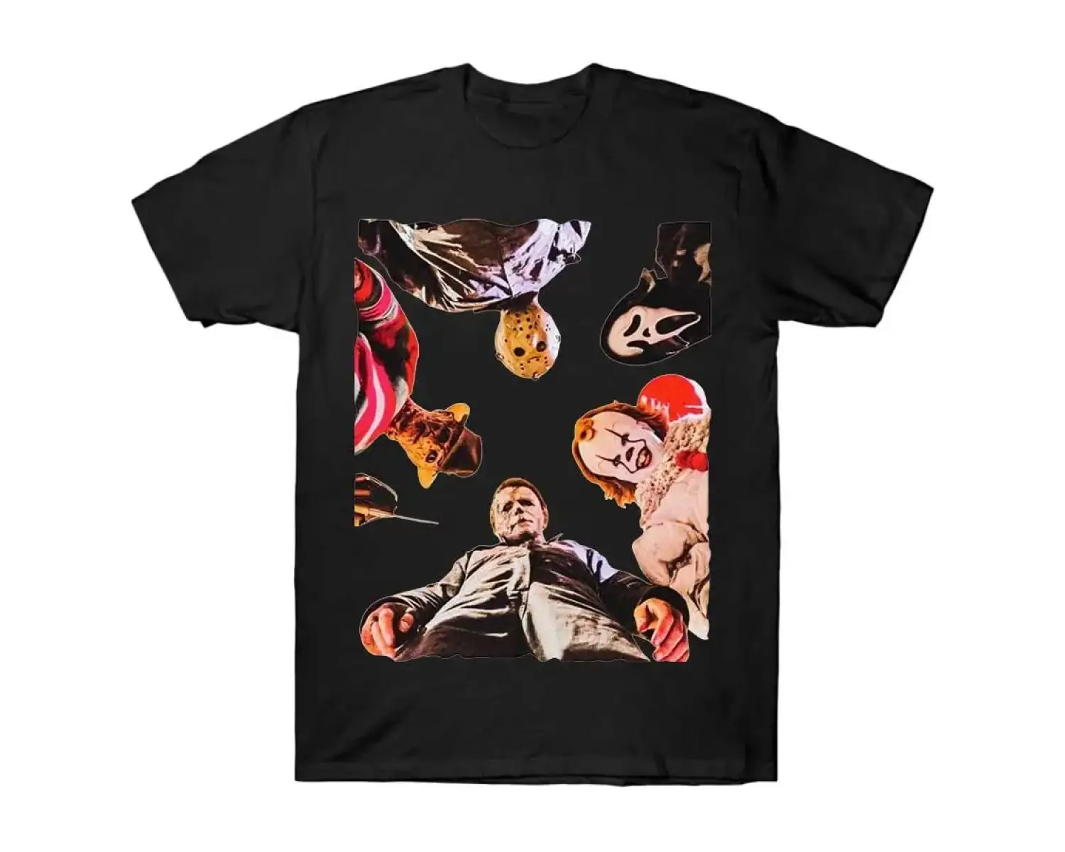 Korku Filmi Cadılar Bayramı Hayalet T-shirt Erkekler Kadınlar Için % 100% Pamuk T Shirt Kısa