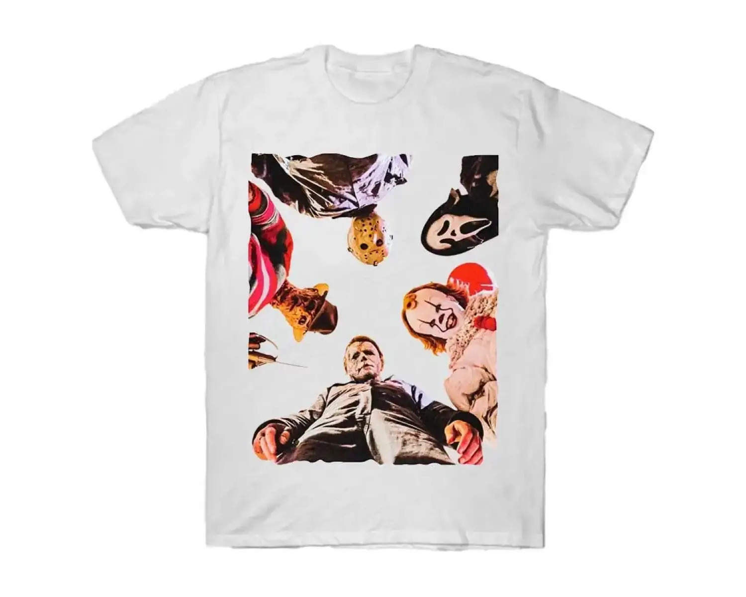 Korku Filmi Cadılar Bayramı Hayalet T-shirt Erkekler Kadınlar Için % 100% Pamuk T Shirt Kısa