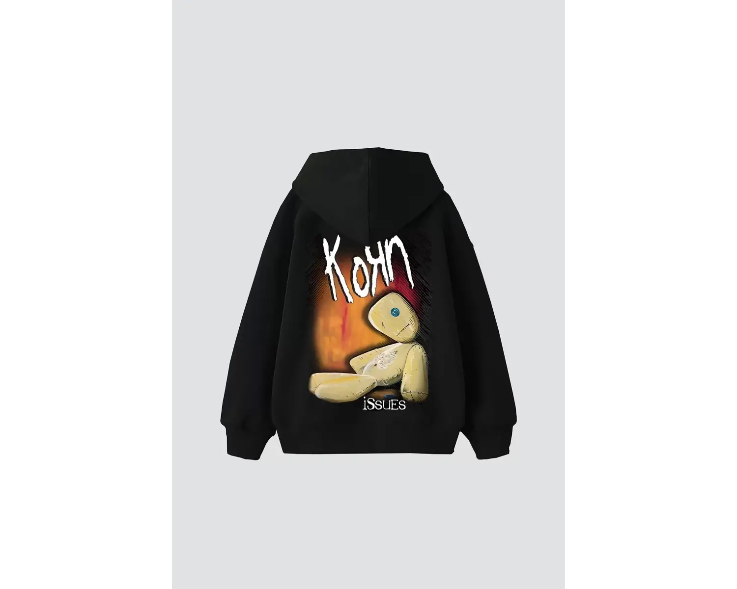 Korn Baskılı Oversize Unisex Beyaz