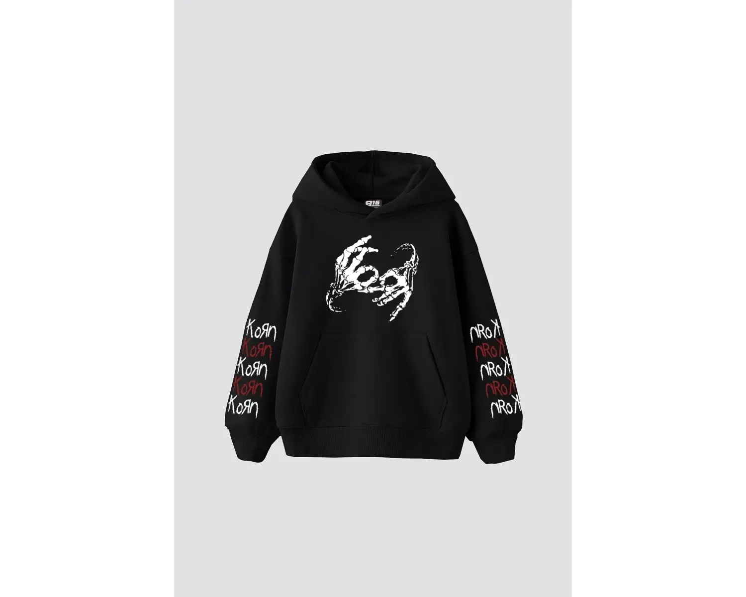 Korn Baskılı Oversize Unisex Beyaz