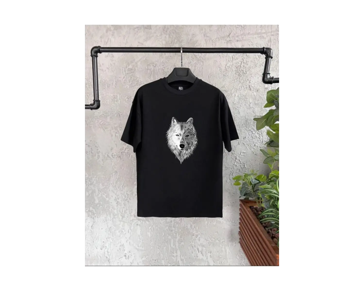 Kurt Baskılı Beyaz Baskılı Erkek