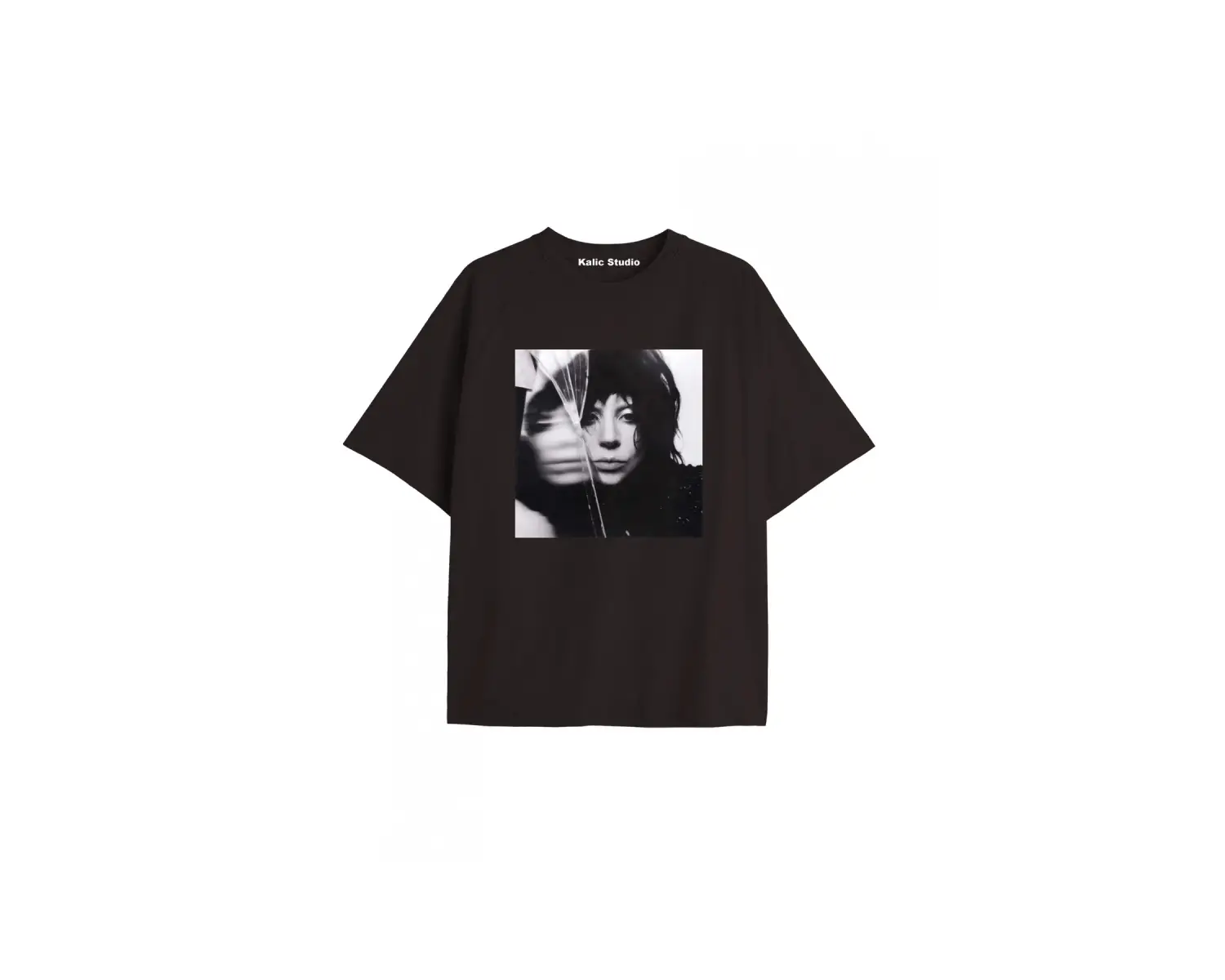 Lady gaga unisex oversize t-shirt siyah