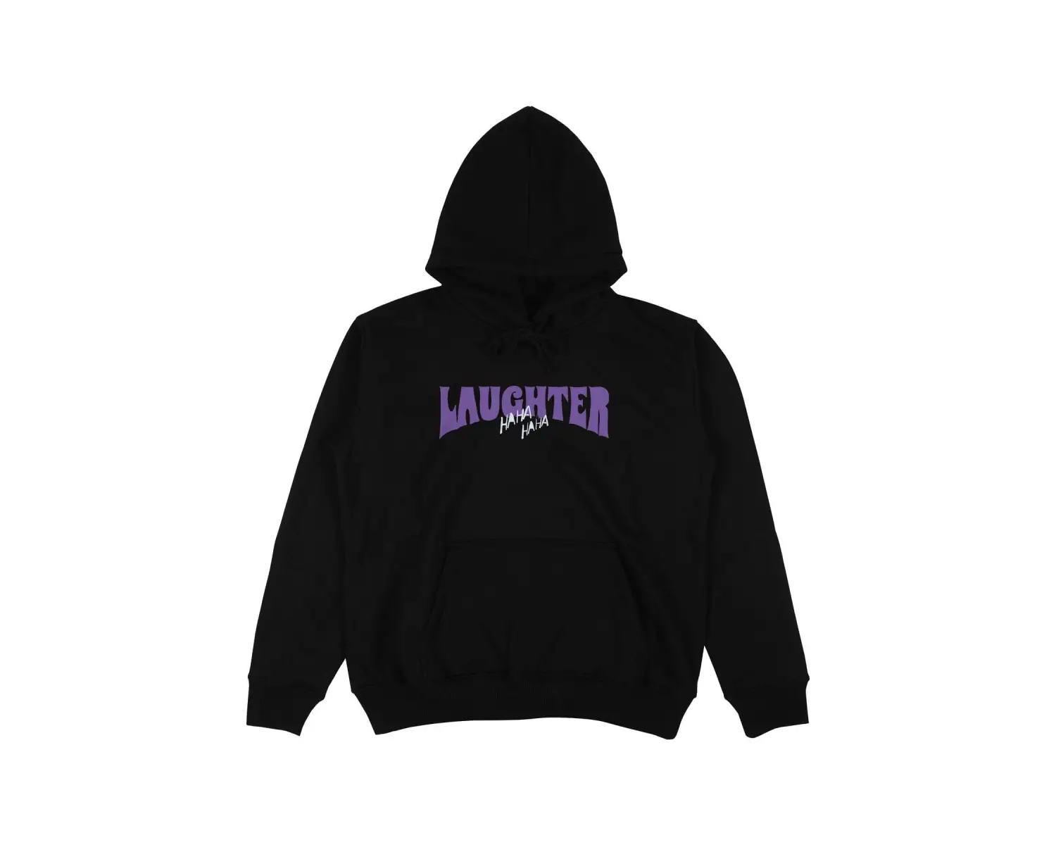 Laughter Siyah Oversize Unisex Kapüşonlu Sweatshirt Hoodie