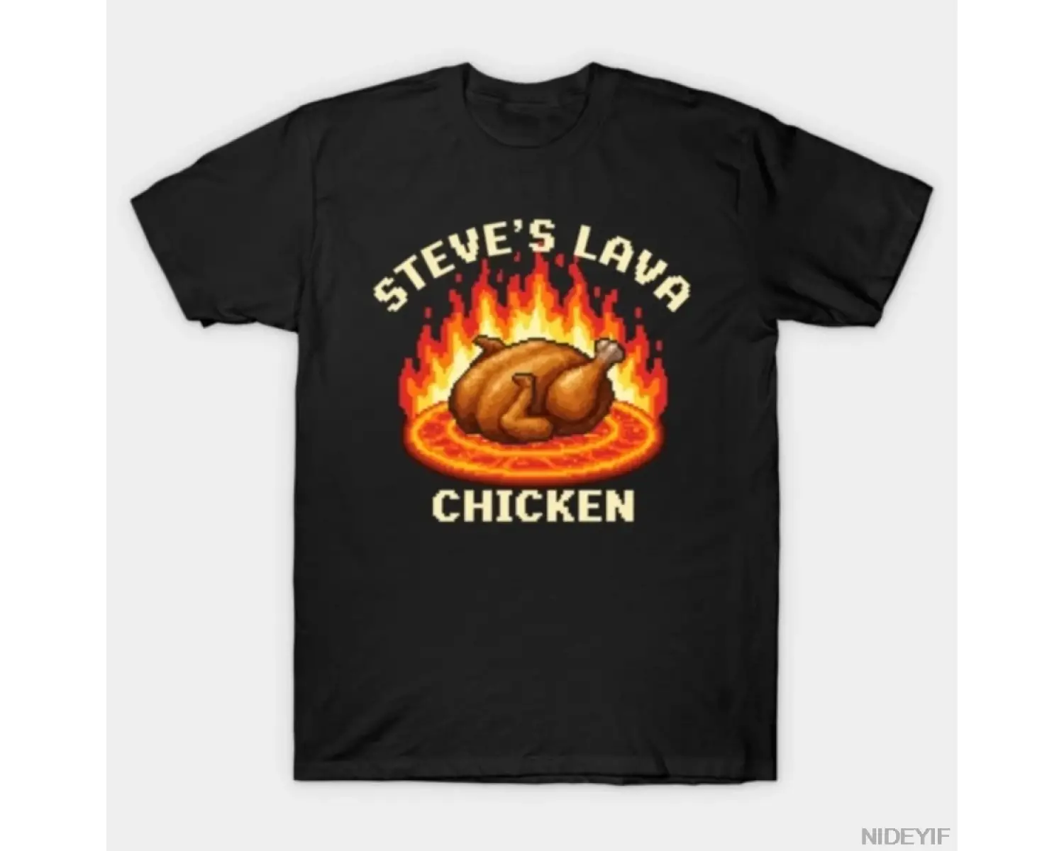 Lava Chicken Stevenin Lava Tişörtü Erkekler Kadınlar İçin %100 Pamuklu Tişörtler Kısa Kollu