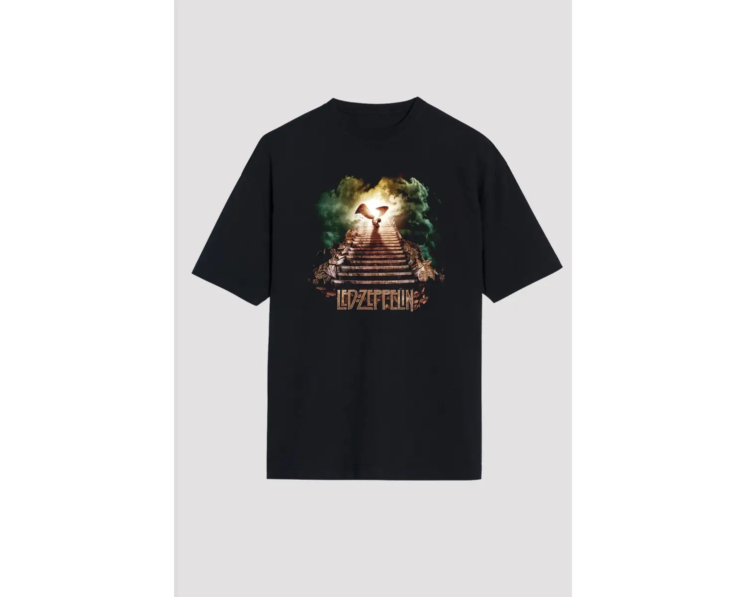 Led Zeppelin Siyah Unisex Oversize Tişört T-shirt