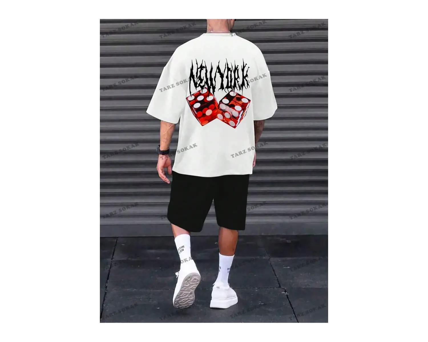 LEGND Erkek Mektup Baskılı Bisiklet Yaka Kısa Kollu Rahat 2 adet/takım Kıyafetler