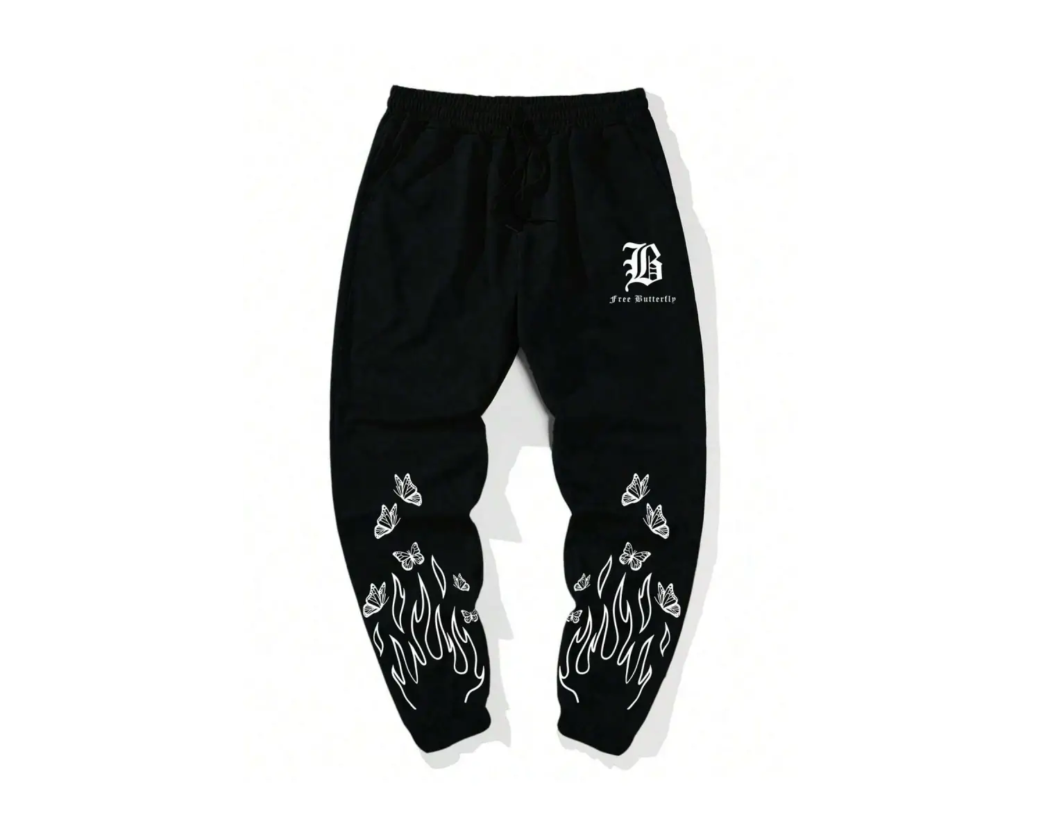 LEGND Fire & Letter Graphic Drawstring Waist Eşofman Altı