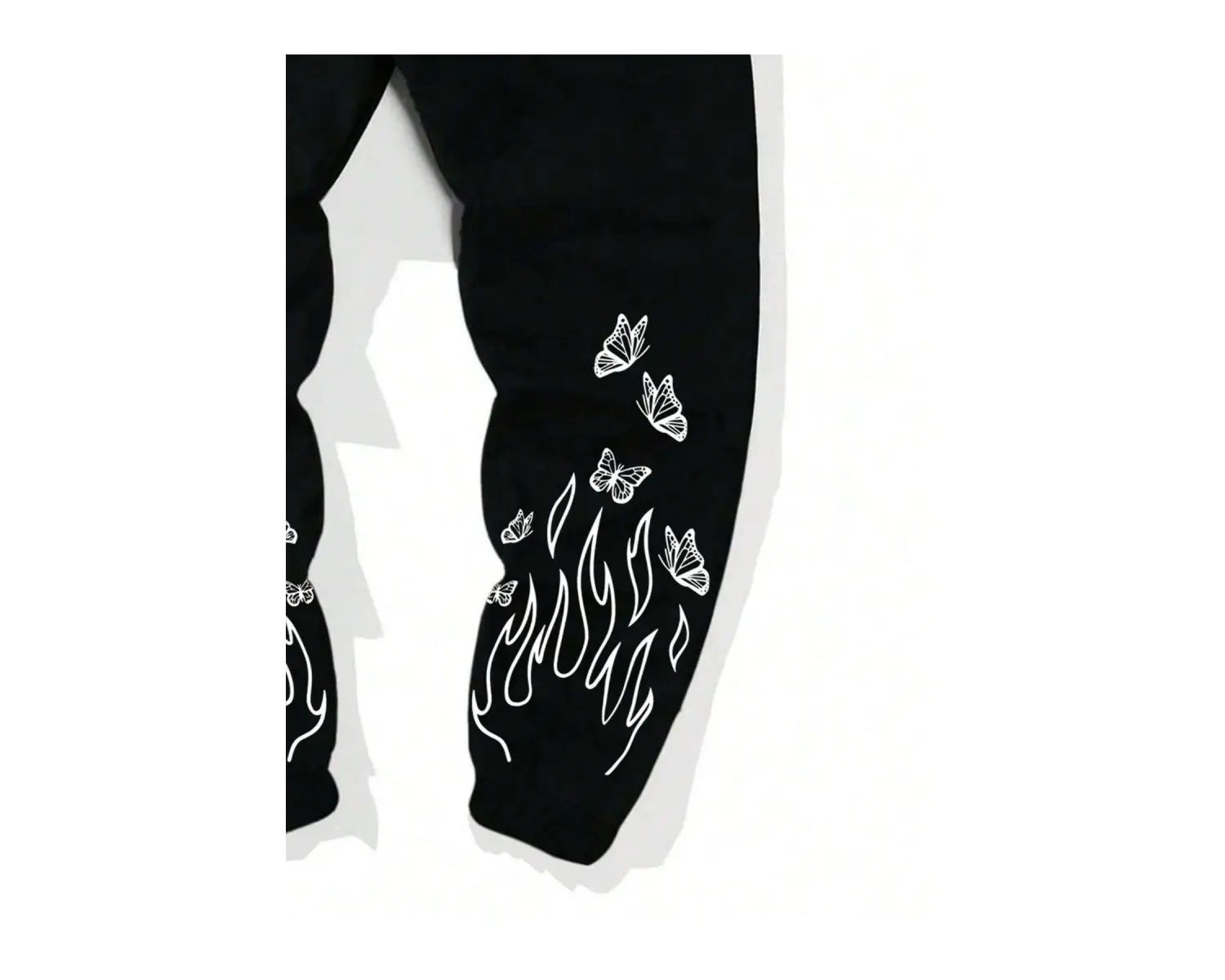 LEGND Fire & Letter Graphic Drawstring Waist Eşofman Altı