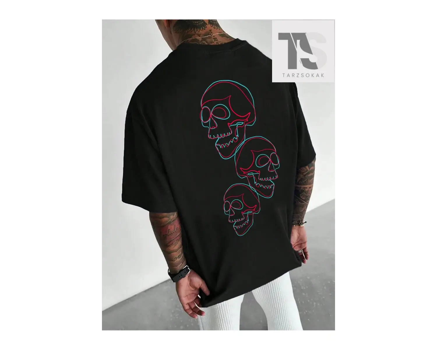 LEGND Gül Ve Harf Baskılı Erkek T-Shirt