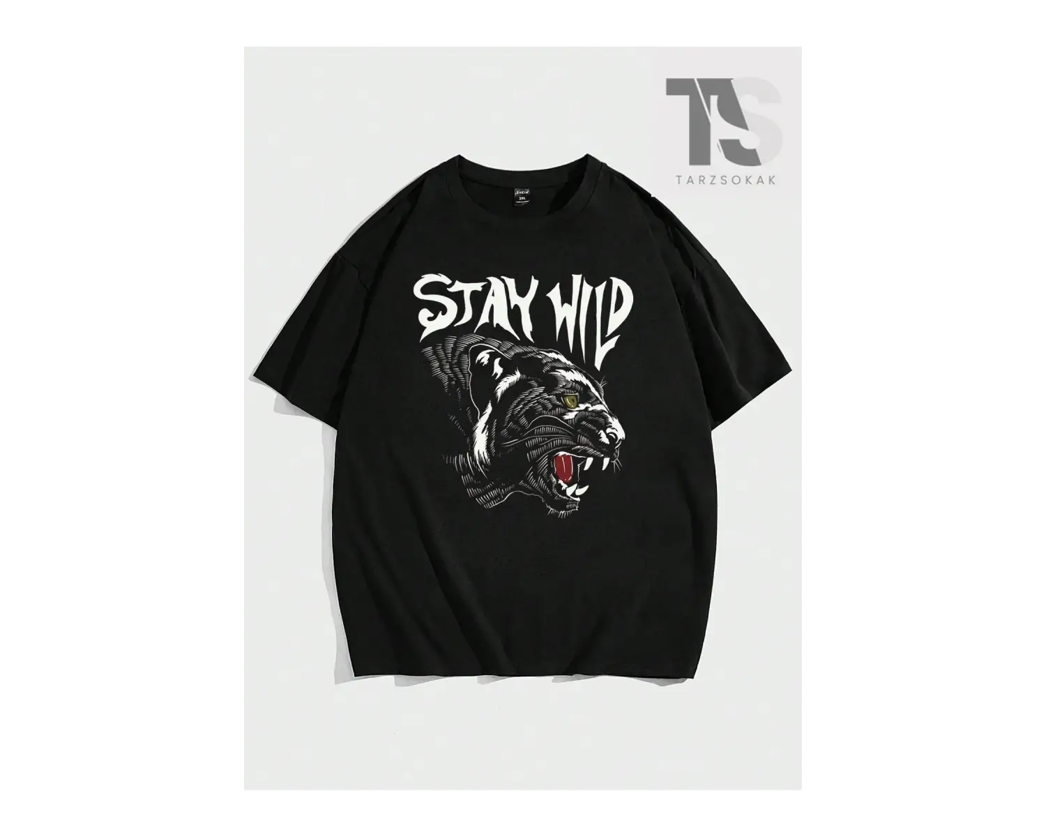 LEGND Siyah Yuvarlak Yaka Kısa Kollu Örme Erkek Tişört