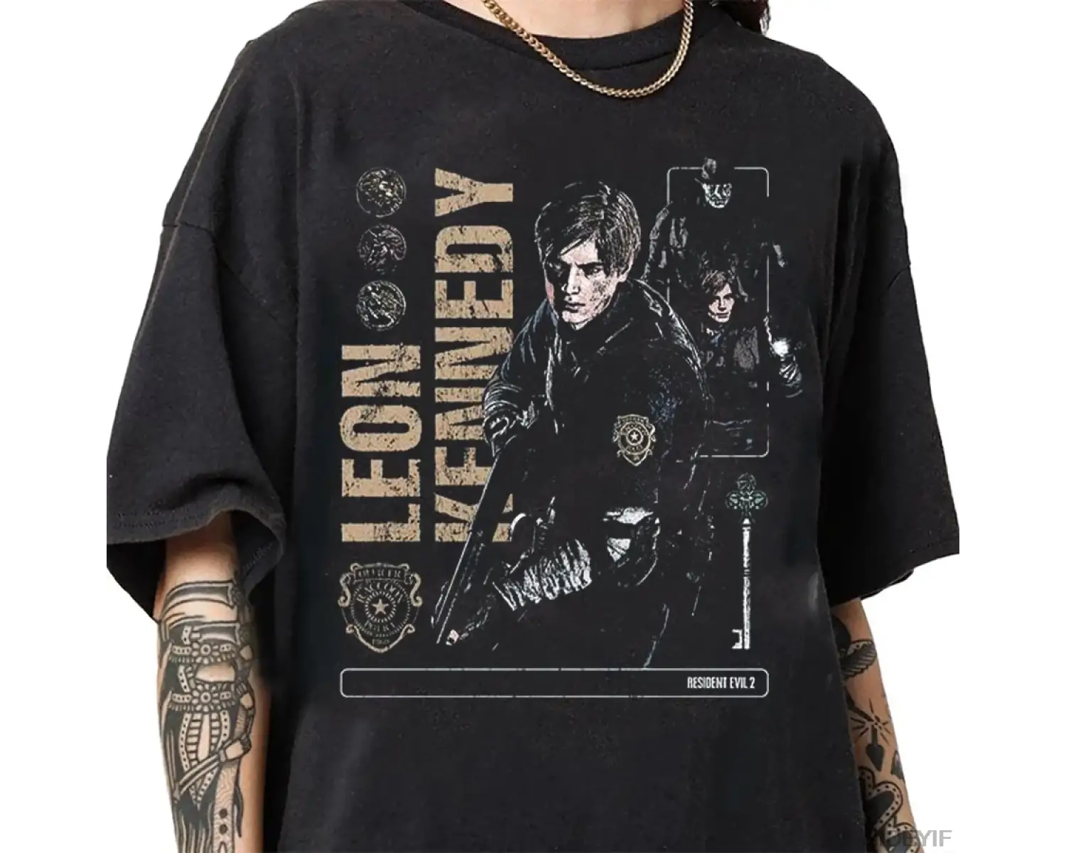 Leon Kennedy Resident Evil Biohazard Oyunu T-shirt Erkekler Kadınlar Için % 100% Pamuk T Shir
