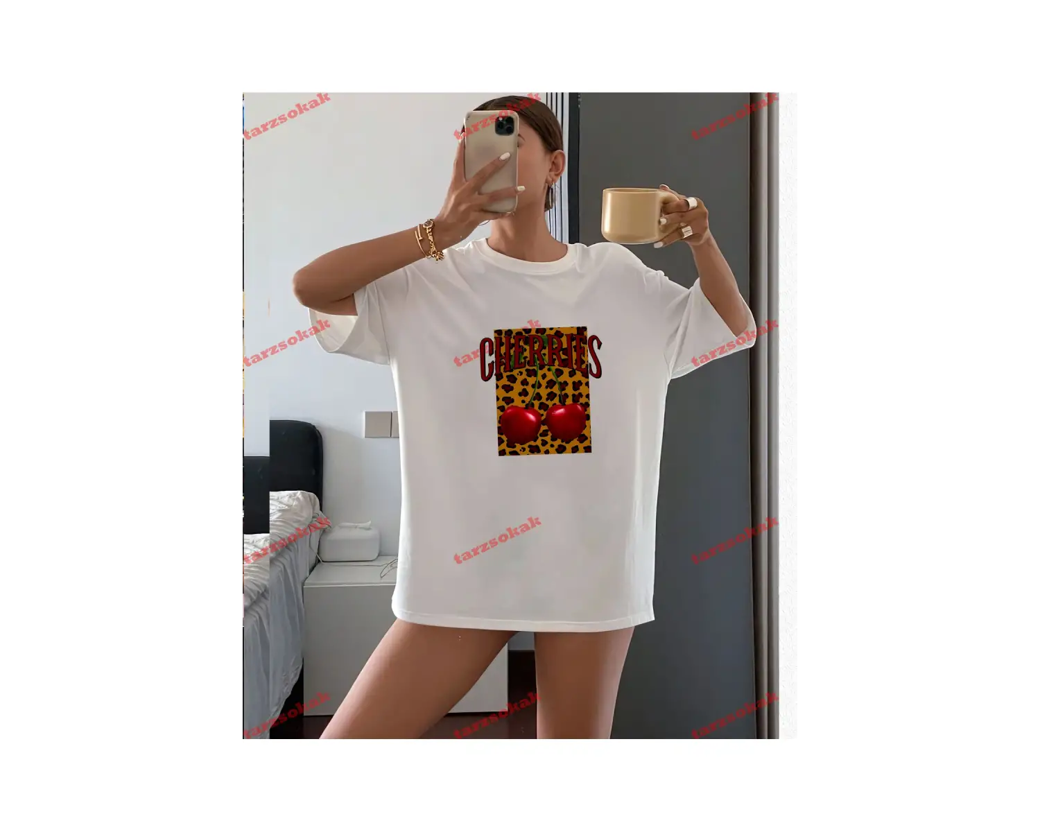 LEOPAR DESENLİ CHERRIES