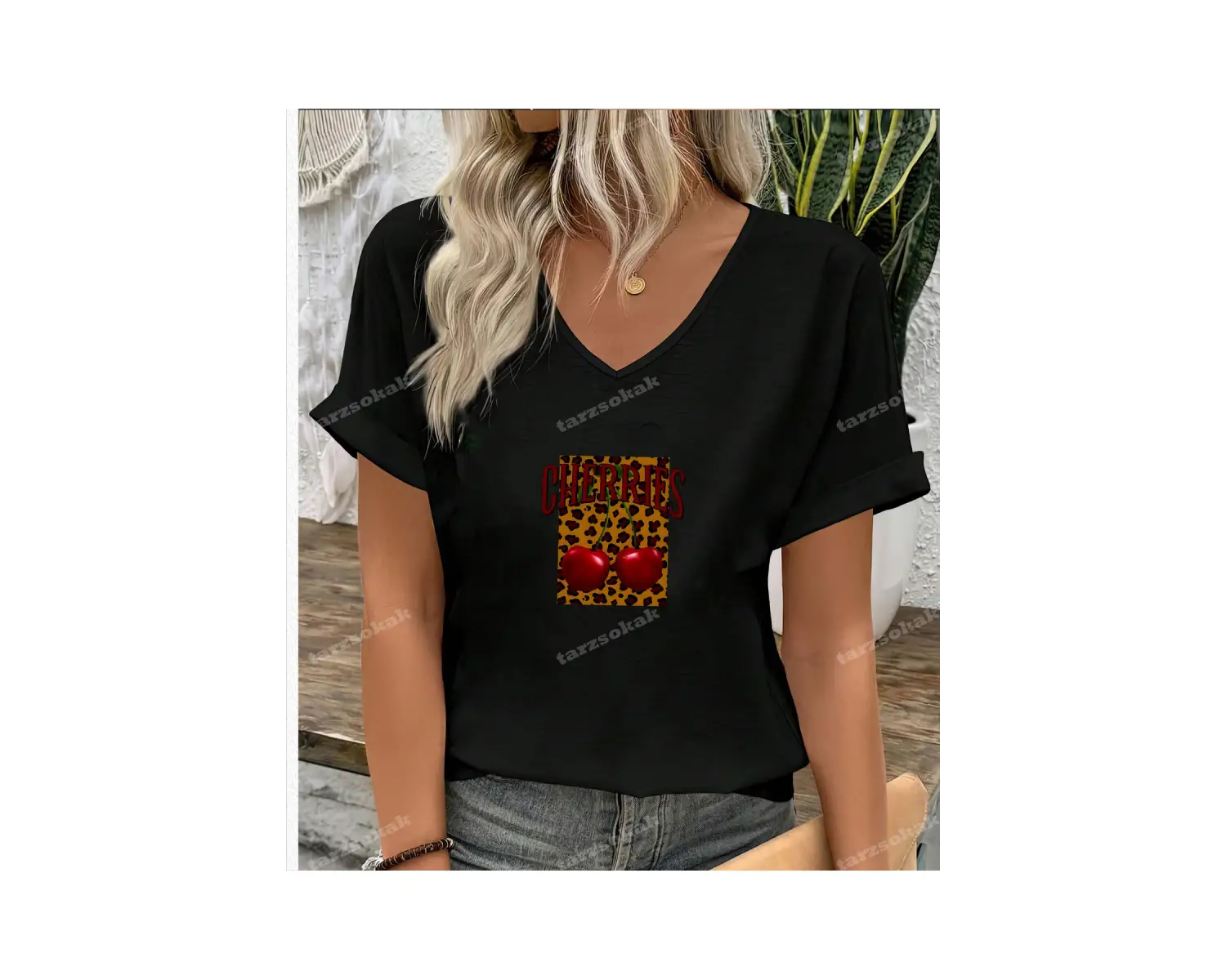 LEOPAR DESENLİ CHERRIES