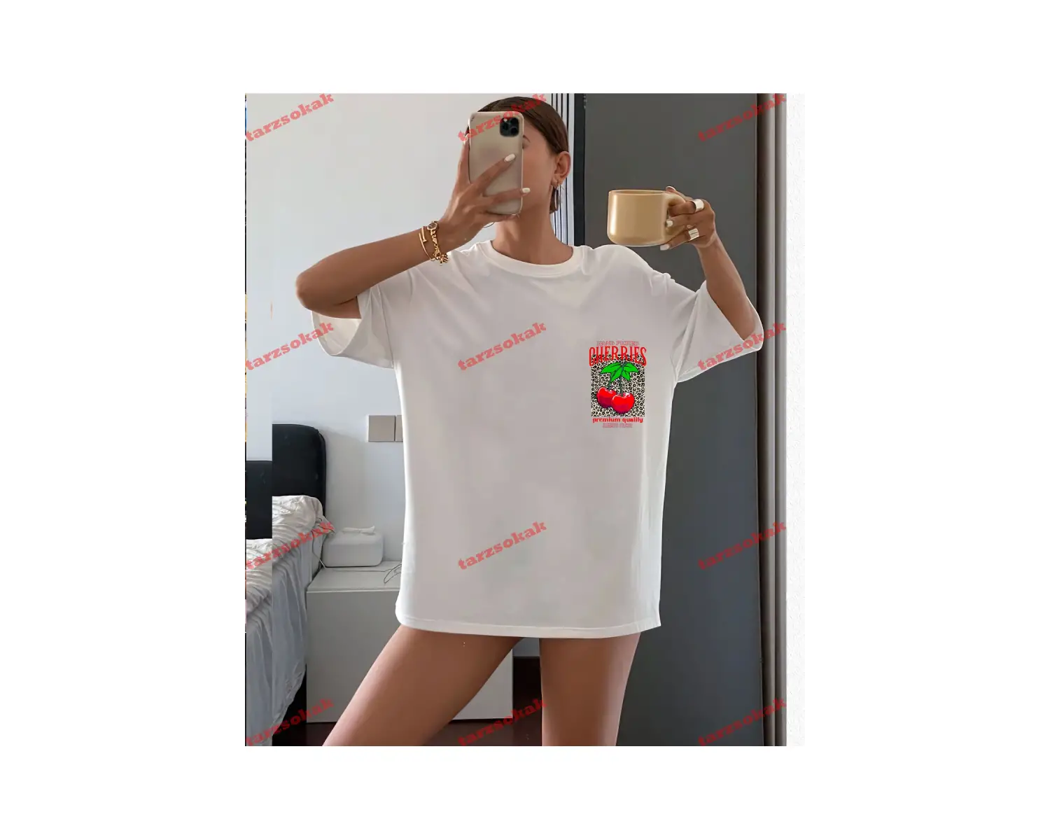 LEOPAR DESENLİ CHERRIES PREMİUM