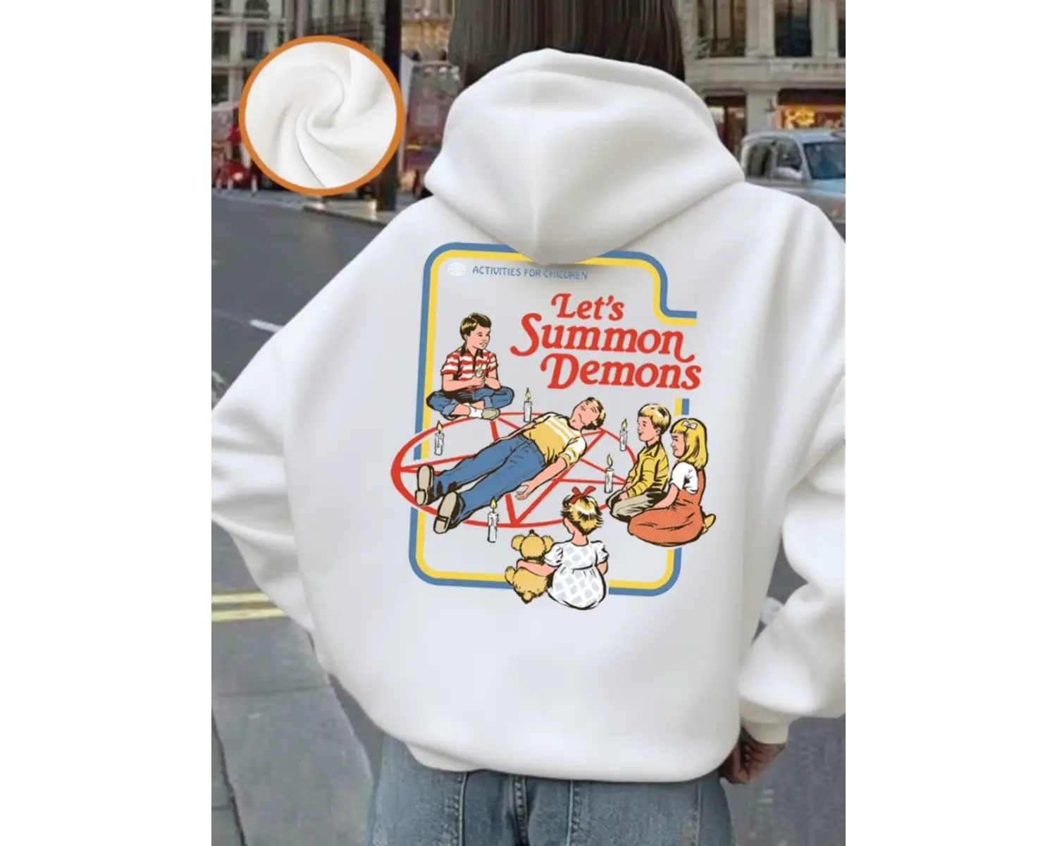 LetS Summon Demons Baskılı Kapüşonlu Üst Kadın Kışlık Polar Sıcak Sweatshirtler Temel Cepli