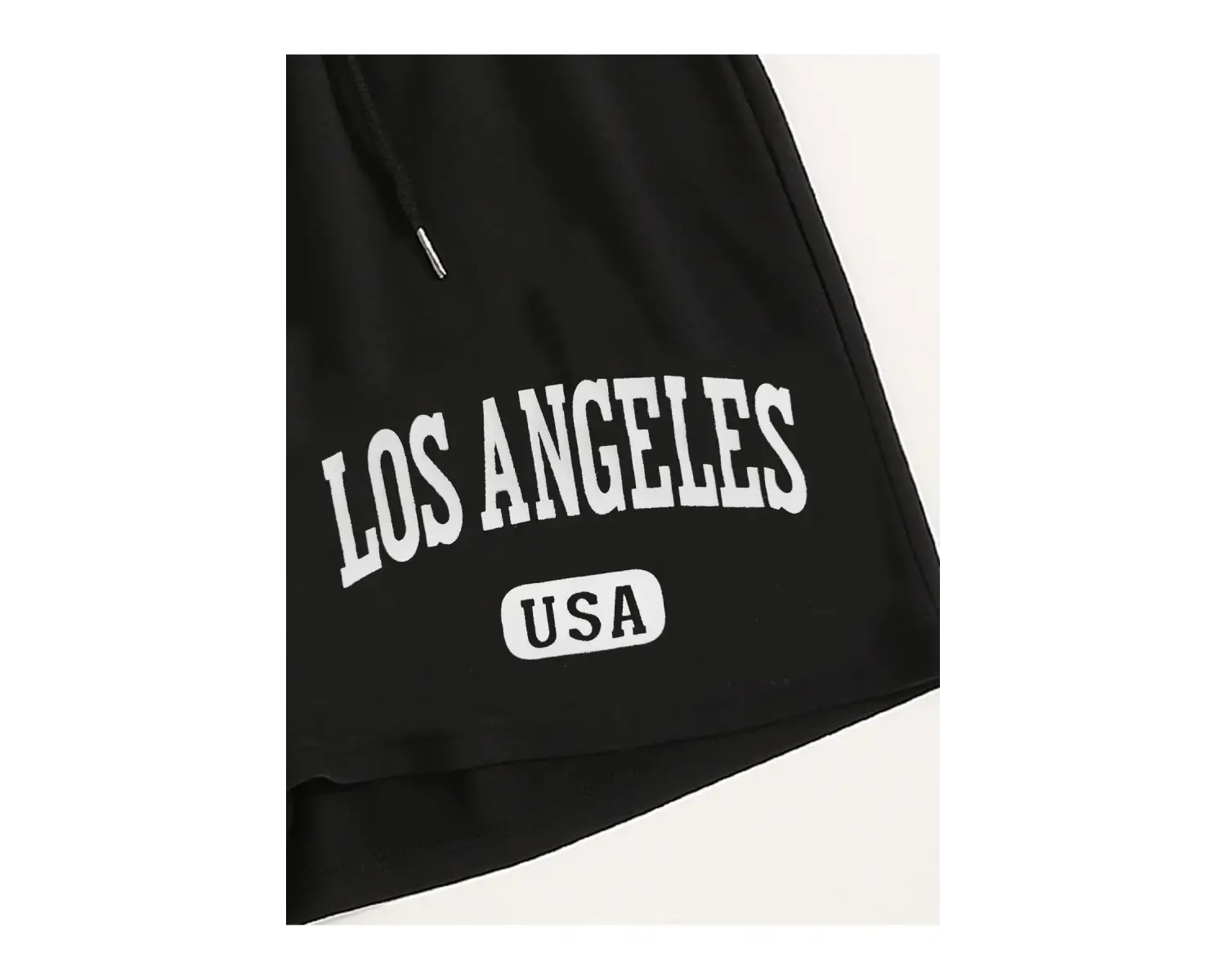 Letter Graphic Drawstring Şort