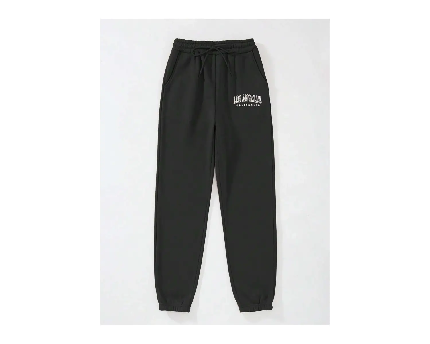 Letter Graphic Drawstring Waist 4 Mevsim Eşofman