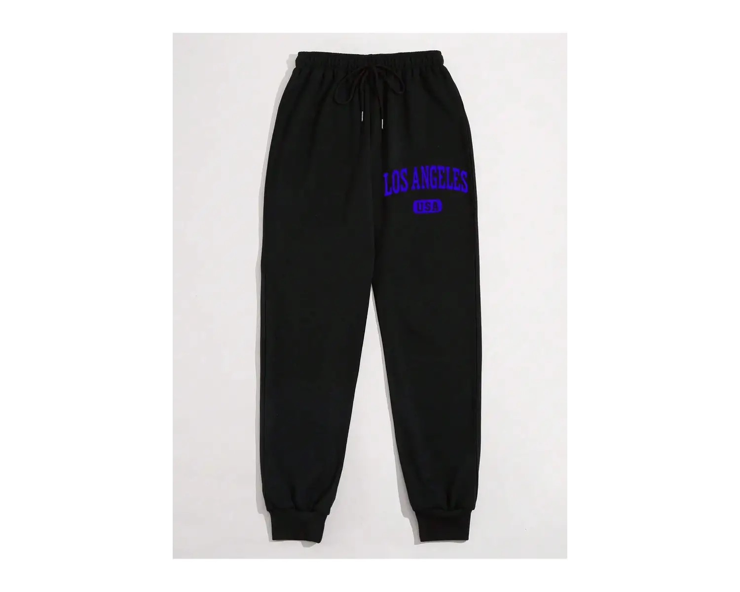 Letter Graphic Drawstring Waist 4 Mevsim Eşofman