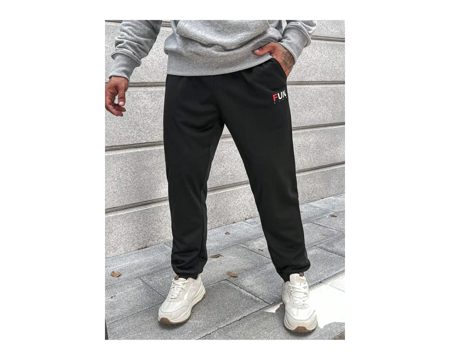 Letter Graphic Drawstring Waist Eşofman Altı