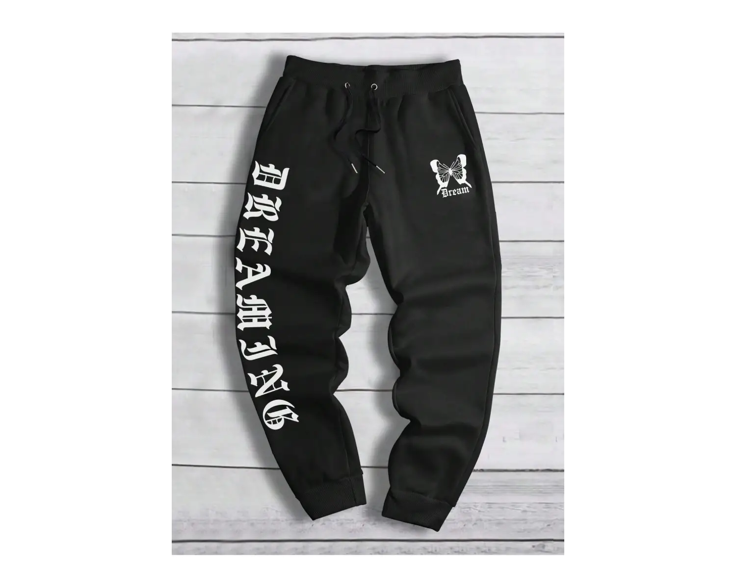 Letter Graphic Drawstring Waist Eşofman Altı