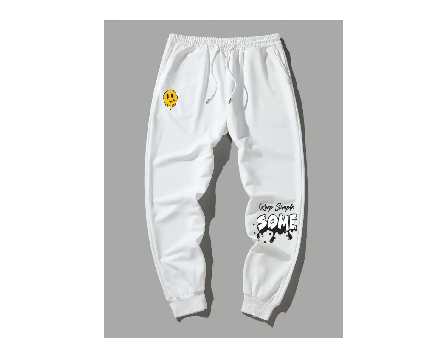 Letter Graphic Drawstring Waist Eşofman Altı