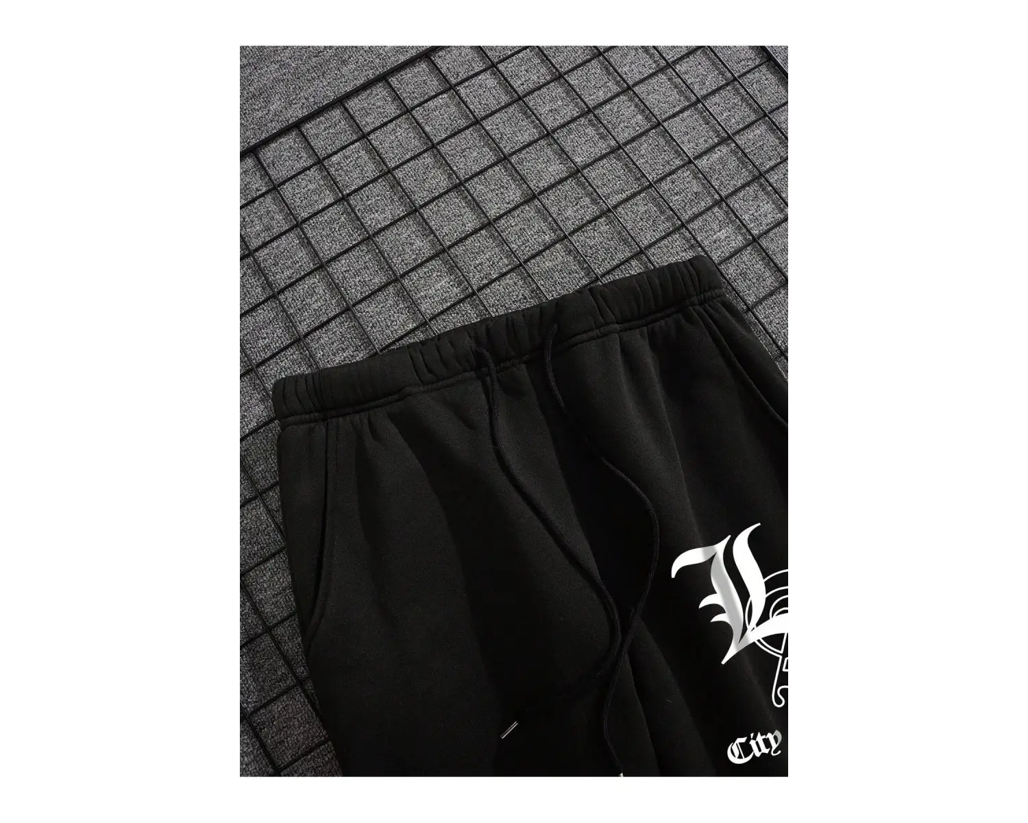 Letter Graphic Drawstring Waist Eşofman Altı