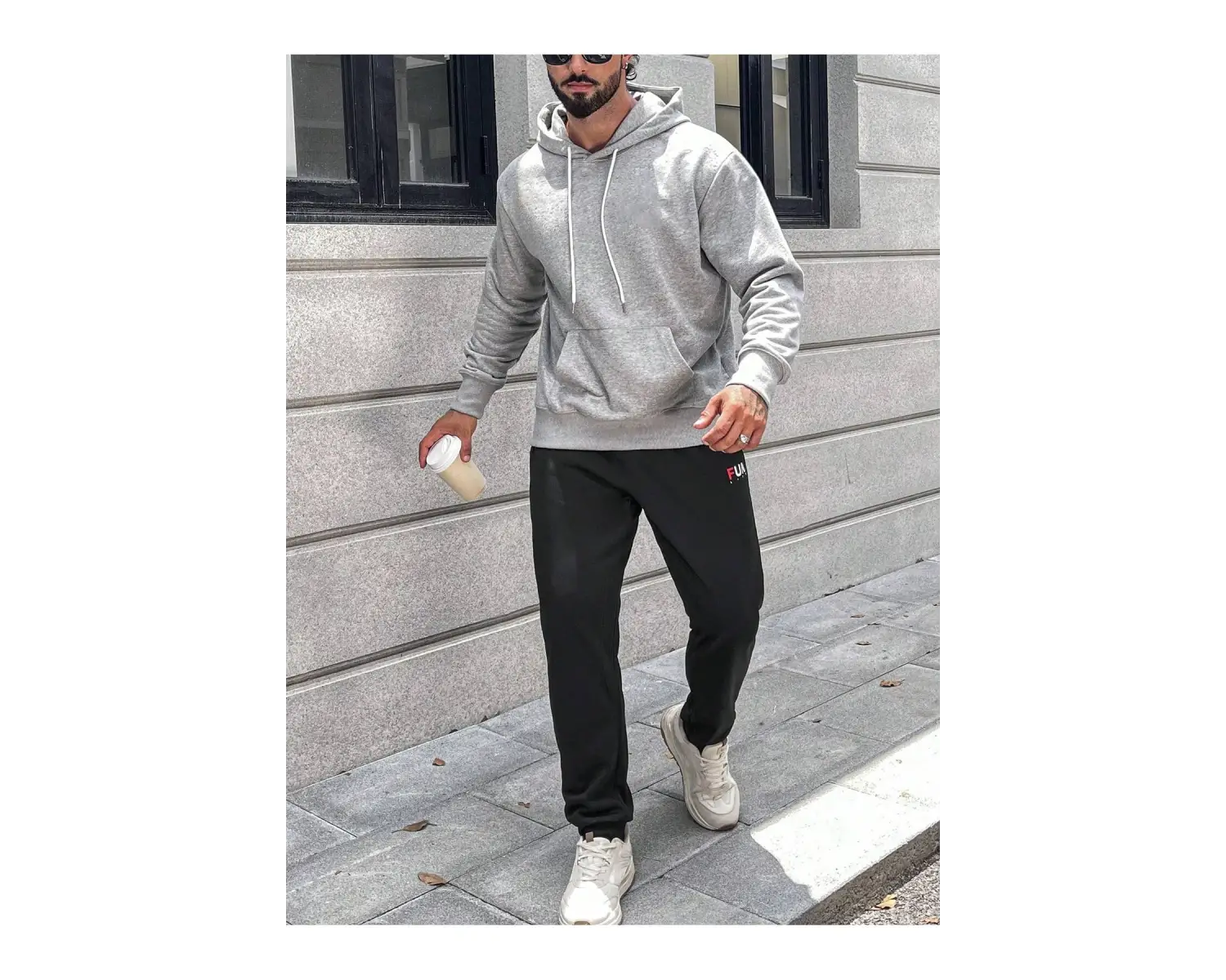 Letter Graphic Drawstring Waist Eşofman Altı