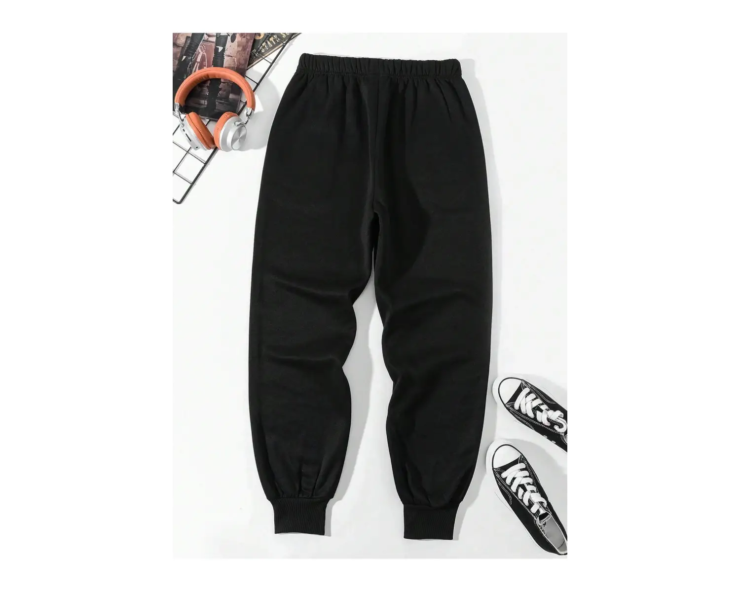 Letter Graphic Drawstring Waist Pants