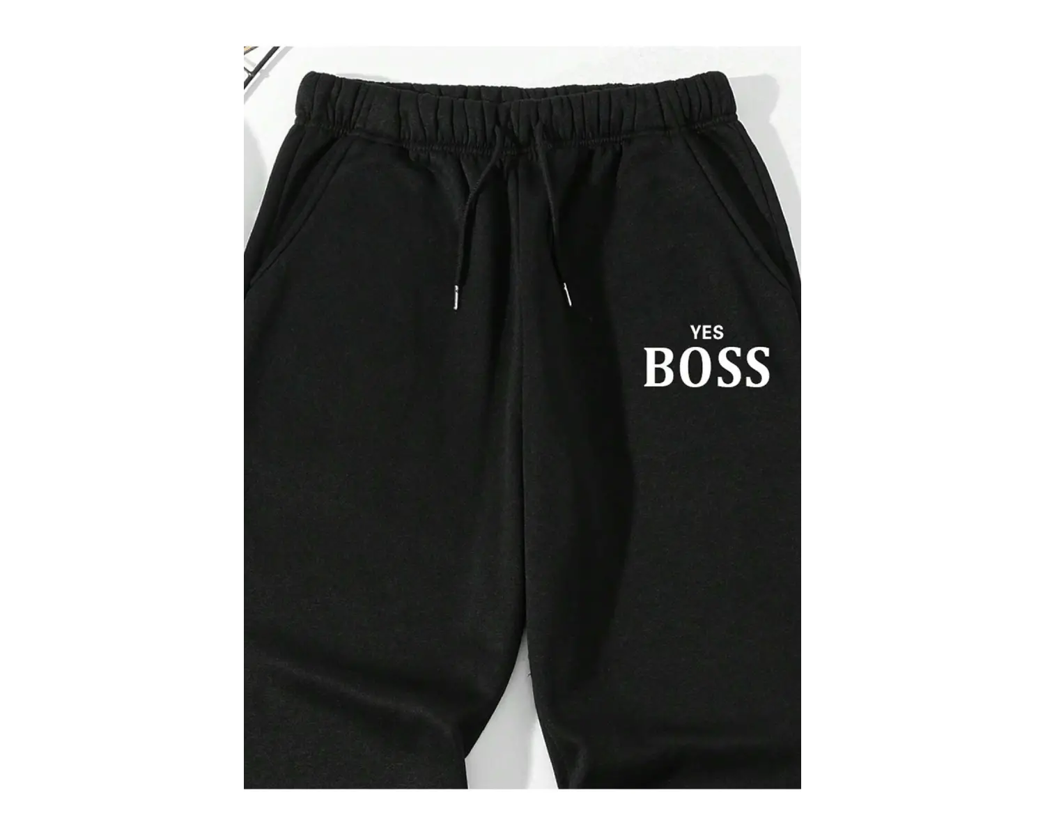 Letter Graphic Drawstring Waist Pants