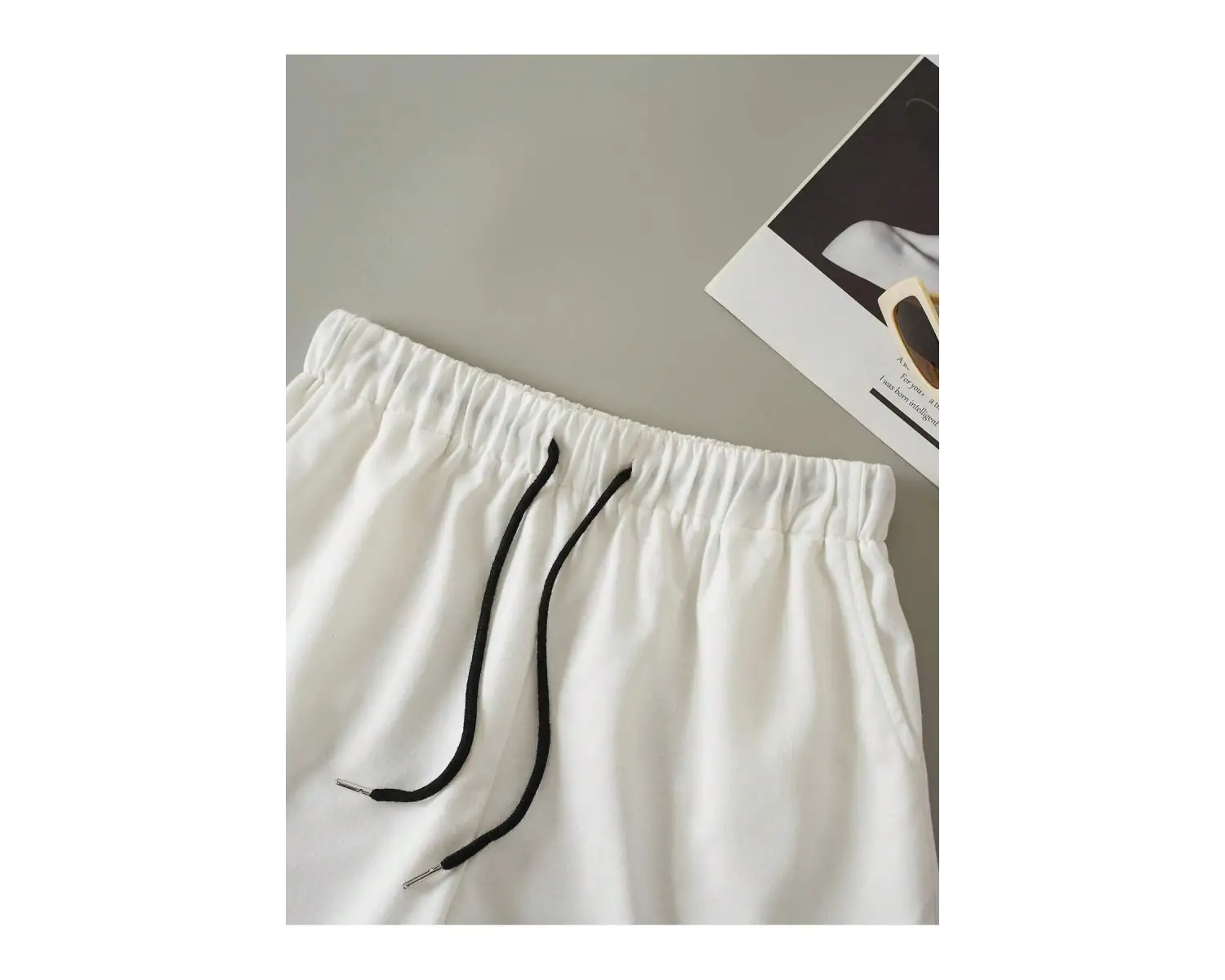 Letter Graphic Drawstring Waist Şort