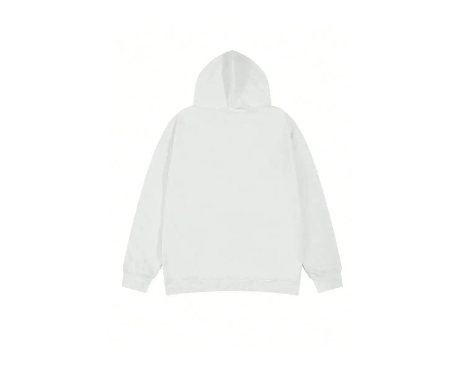 Letter Graphic Drop Shoulder Oversized Hoodie Beyaz