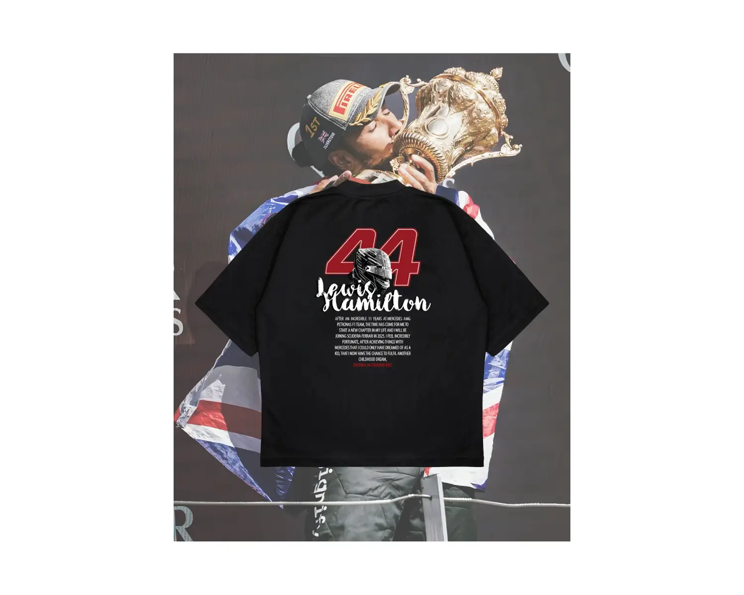 Lewis H. Boxy Fit Oversize Unisex Tshirt – Baskılı Tişört |