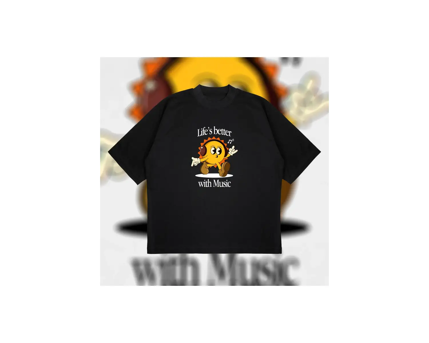 Life Is Better Oversize Unisex Pamuklu Nefes Alan Kalın Kumaşlı