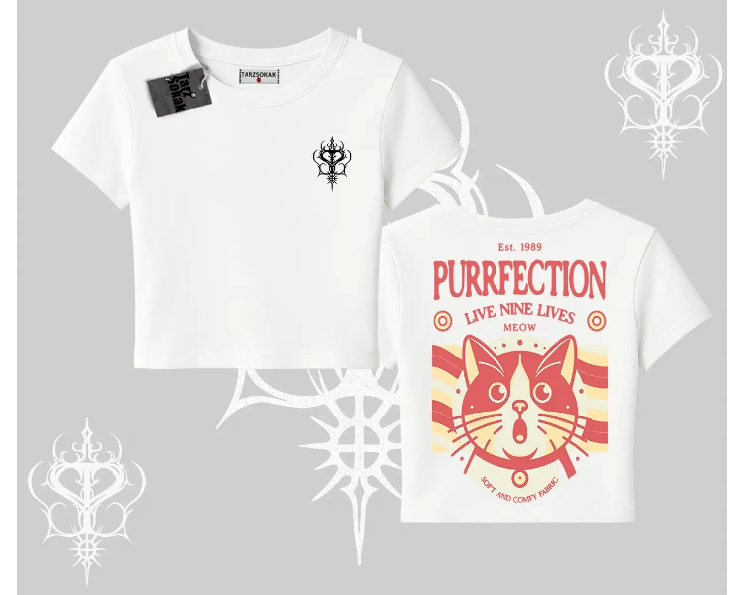 Live Nine Lives Kedi Tasarımlı Babby Tee Tshirt