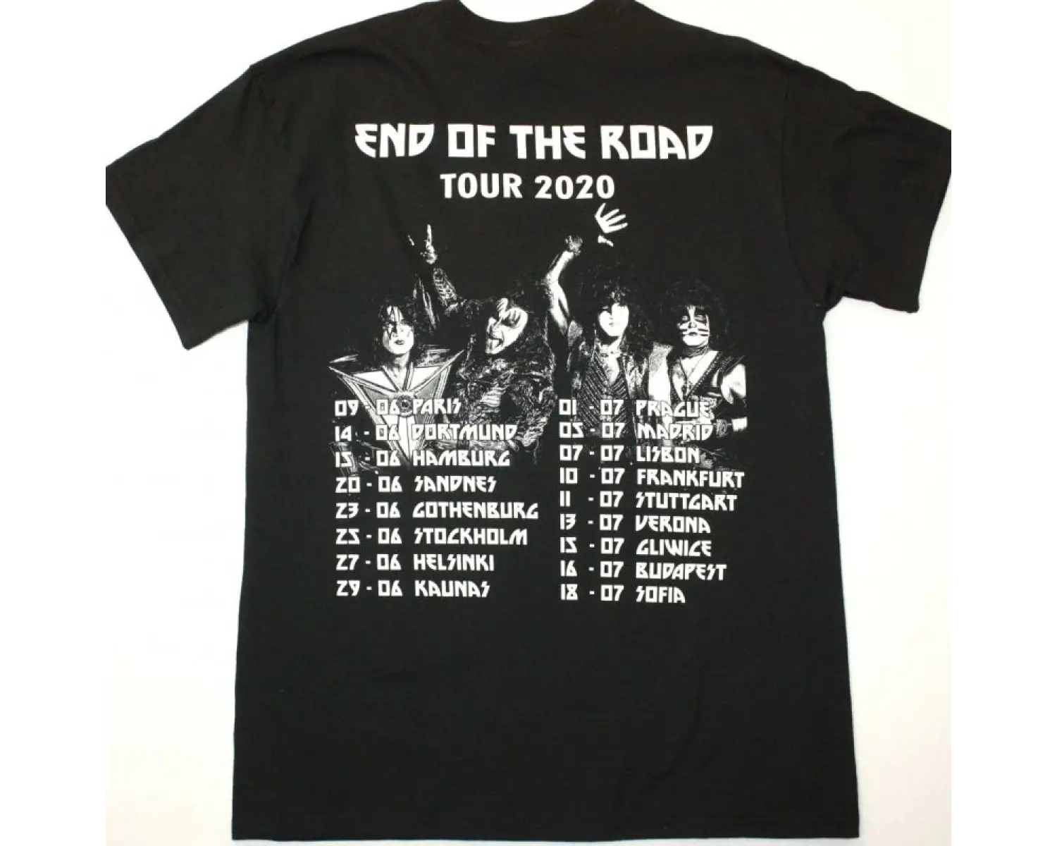 LIZZY BORDEN BAND NEW BLACK T SHIRT ÖN VE ARAKA BASKILI