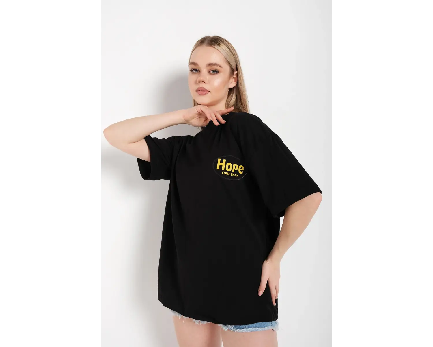 Logo Baskılı Beyaz Tişört Hope