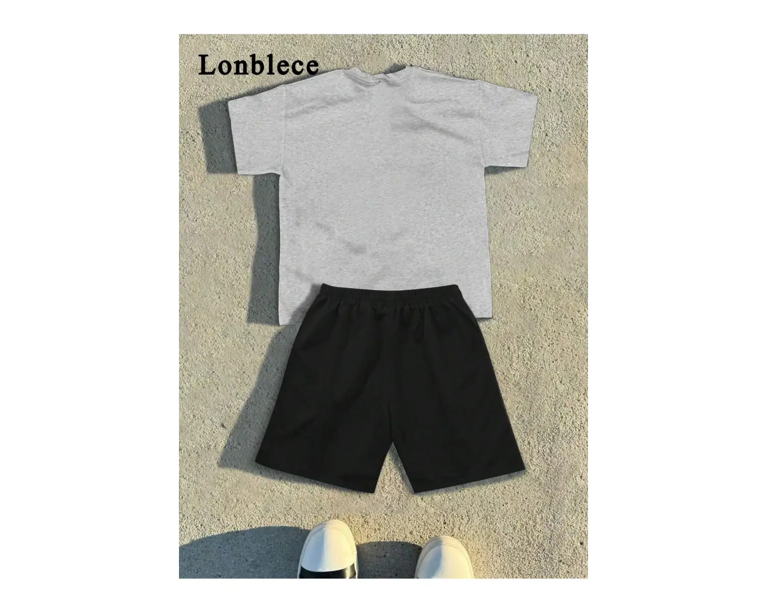 Lonblece 2li Erkek Karikatür Baskılı Kısa Kollu Tişört Şort Takımı