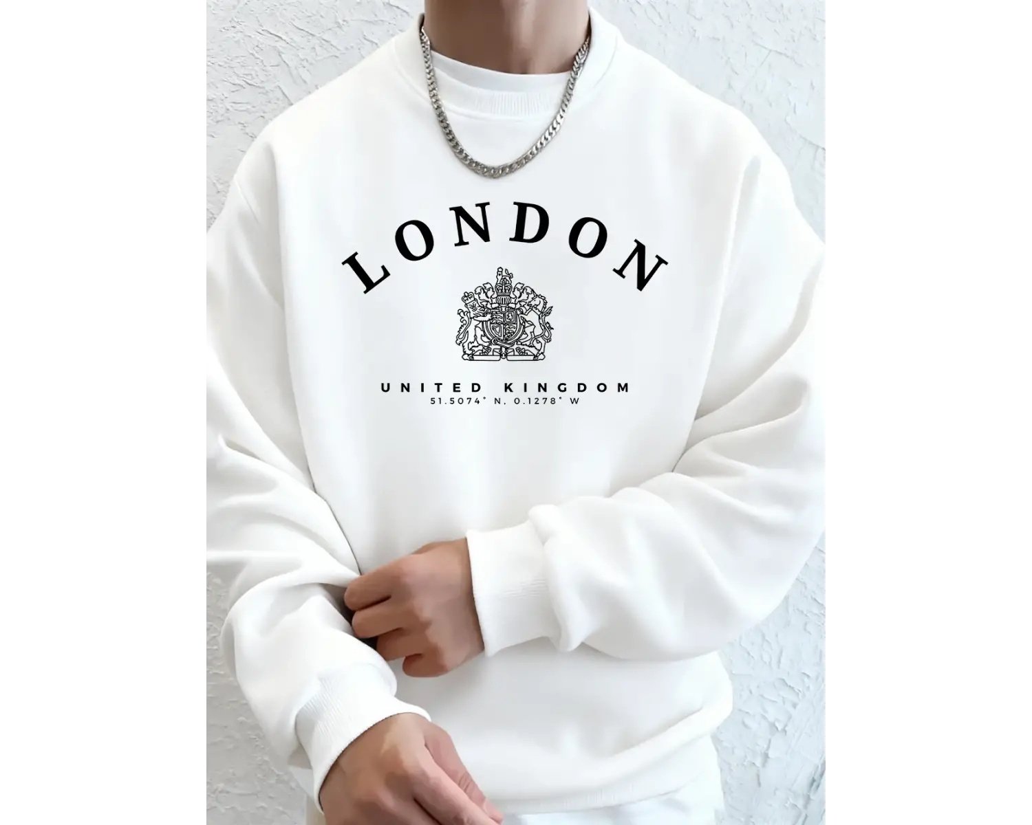 Londra İngiltere Kraliyet Rozeti Baskı Erkekler Kapüşonlular Sonbahar Polar Sıcak Tişörtü Rah
