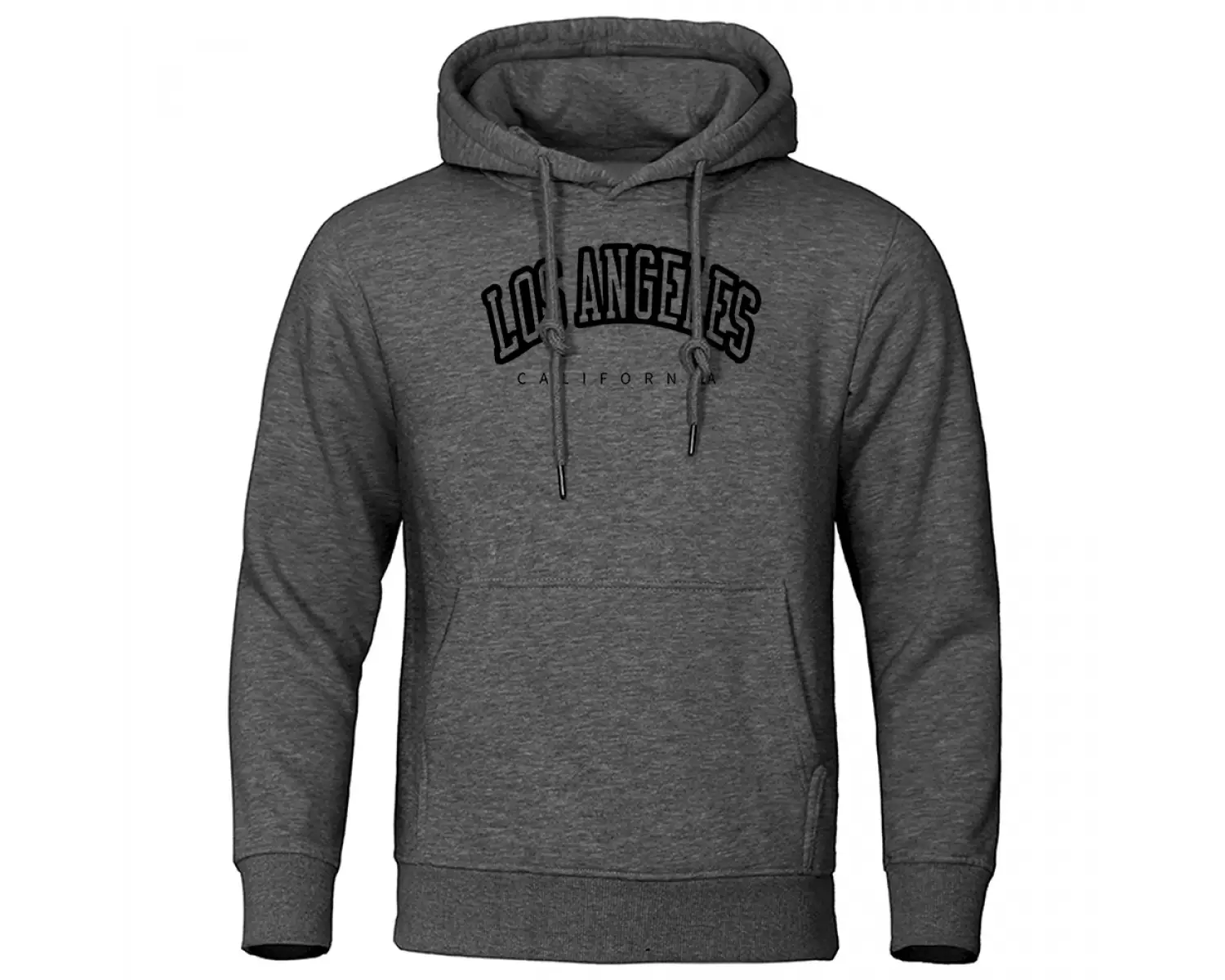 Los Angeles California Siyah Baskılı Erkek Kazak Hipster Sıcak Kapşonlu Hip Hop Crewneck Kapü