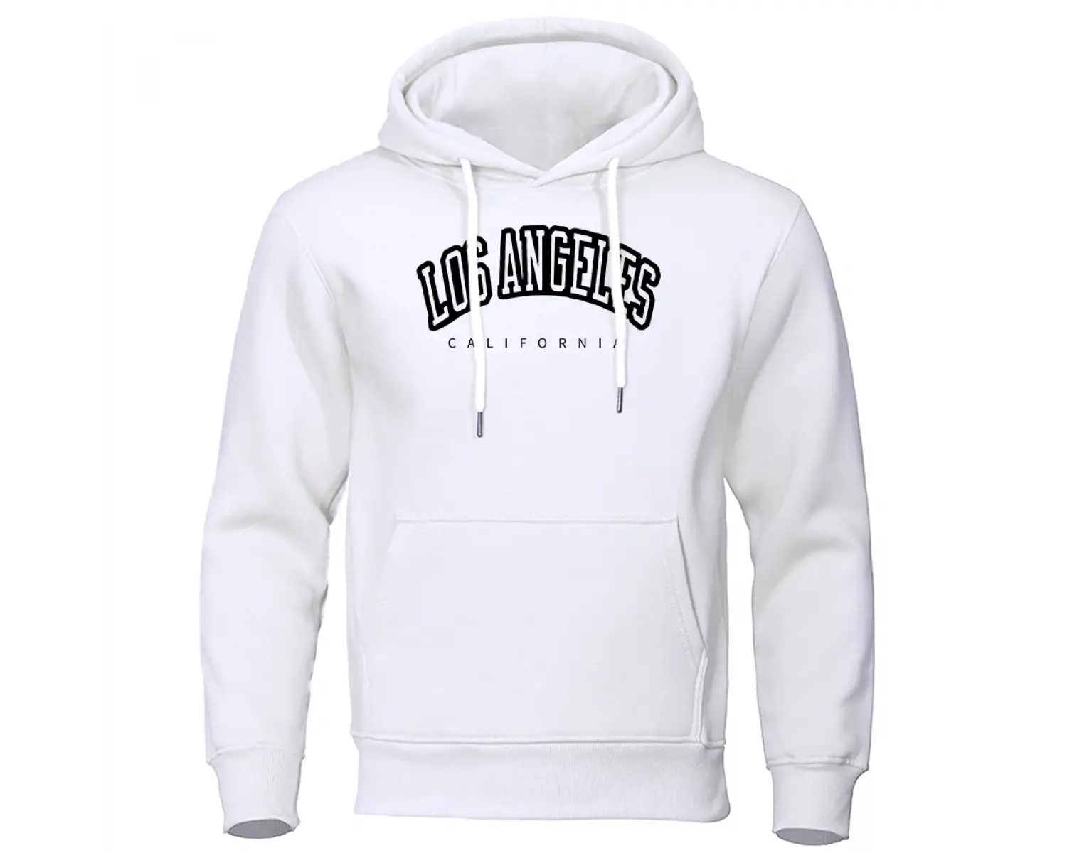 Los Angeles California Siyah Baskılı Erkek Kazak Hipster Sıcak Kapşonlu Hip Hop Crewneck Kapü