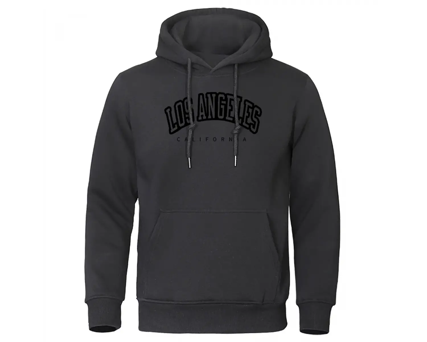 Los Angeles California Siyah Baskılı Erkek Kazak Hipster Sıcak Kapşonlu Hip Hop Crewneck Kapü