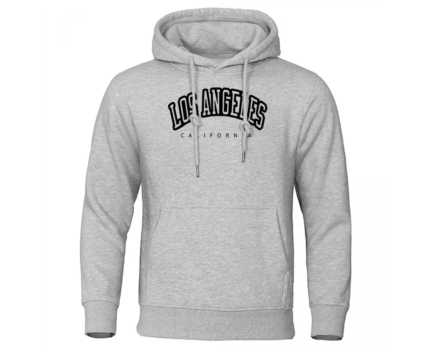 Los Angeles California Siyah Baskılı Erkek Kazak Hipster Sıcak Kapşonlu Hip Hop Crewneck Kapü