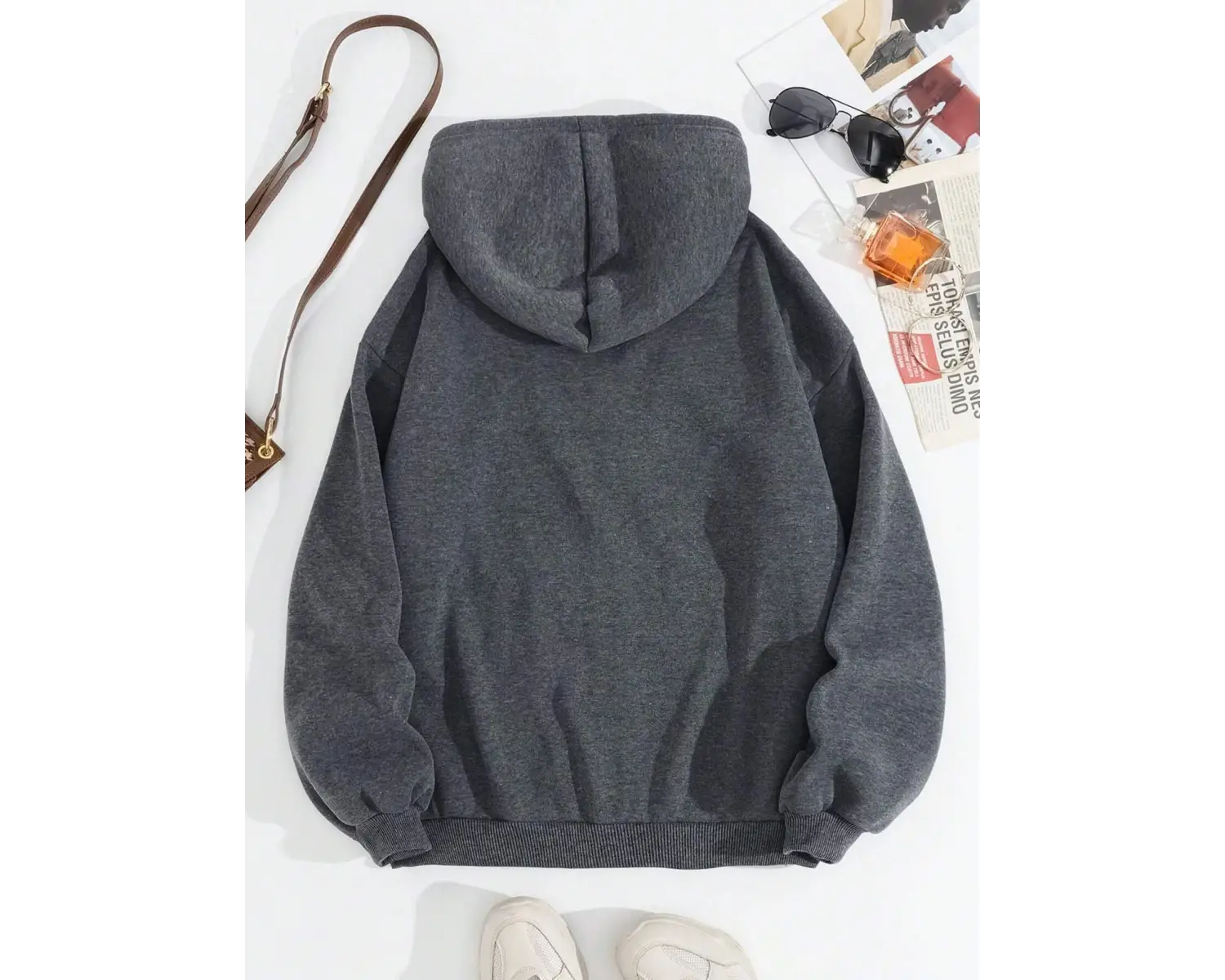 Los Angeles Kaliforniya Baskı Erkek Kapüşonlu Üst Sonbahar Bol Sweatshirt Hip Hop Cepli Polar