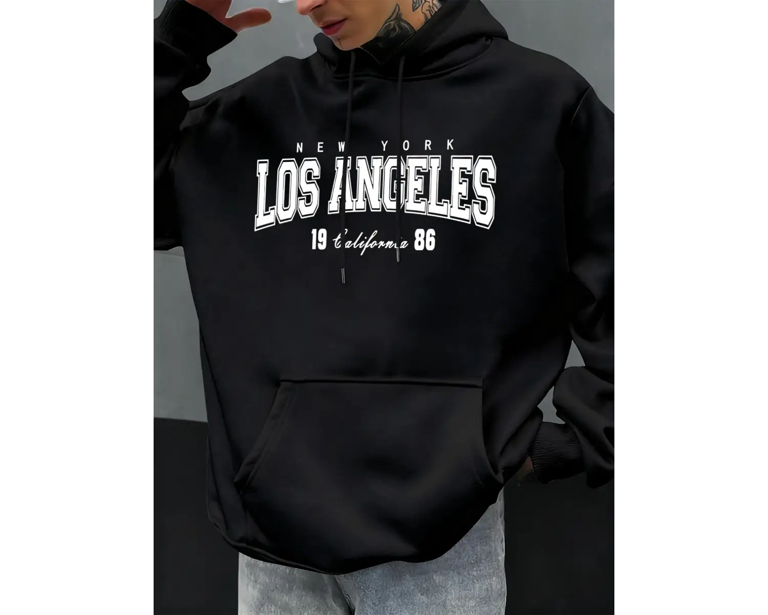 Los Angeles New York Kaliforniya Desen Erkekler Hoody Sonbahar Hip Hop Hoodie Rahat Polar Spo